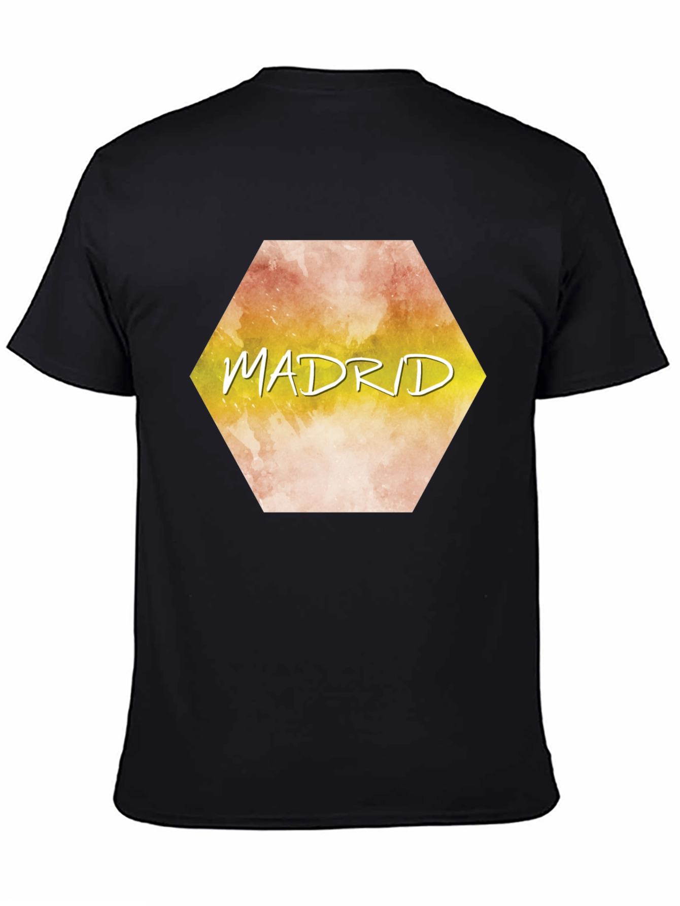 Black Madrid Graphic Tee - Stylish City T-Shirt view 4