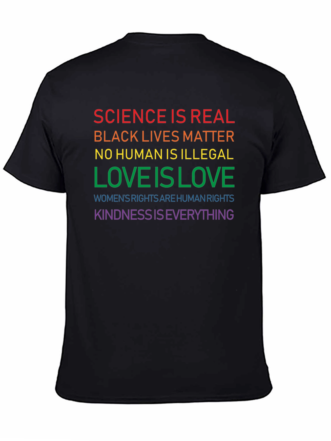 Black Equality & Kindness Graphic Tee view 4
