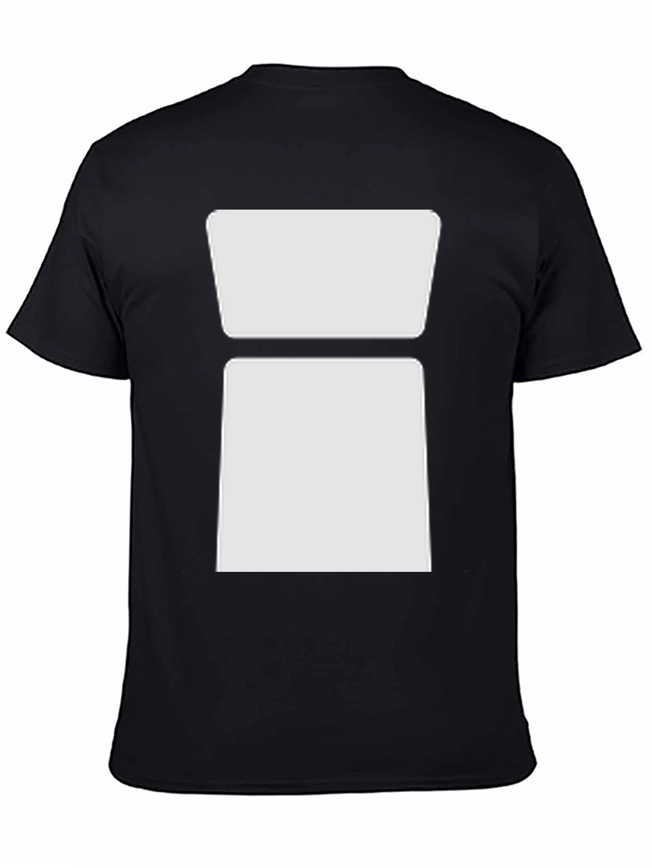 Black Modern Block Graphic Tee - Casual Style view 4