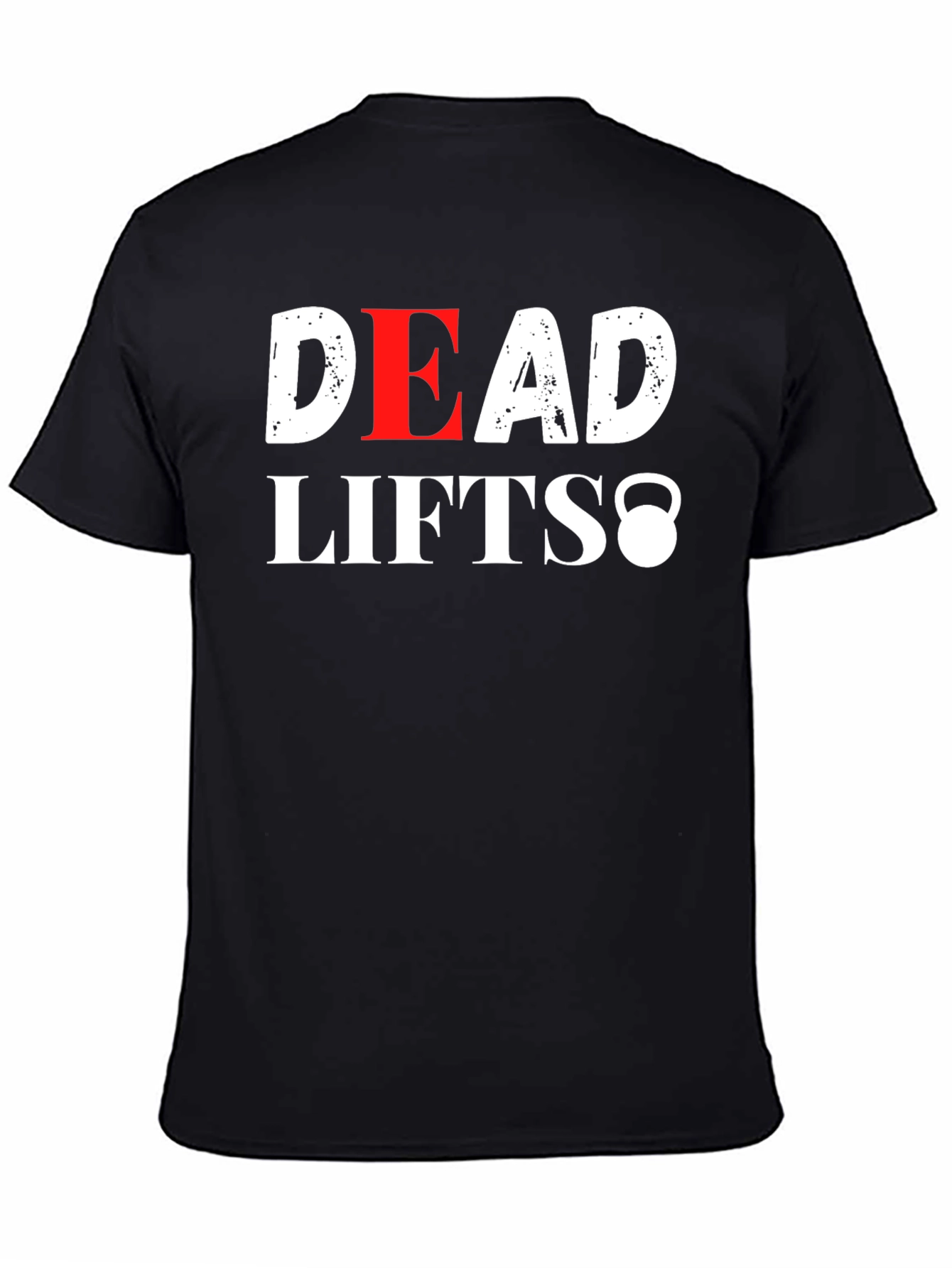 Black Deadlifts Kettlebell Graphic Tee view 4