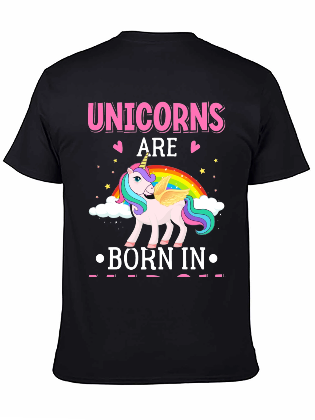 Black Unicorns Are Born In T-Shirt view 4