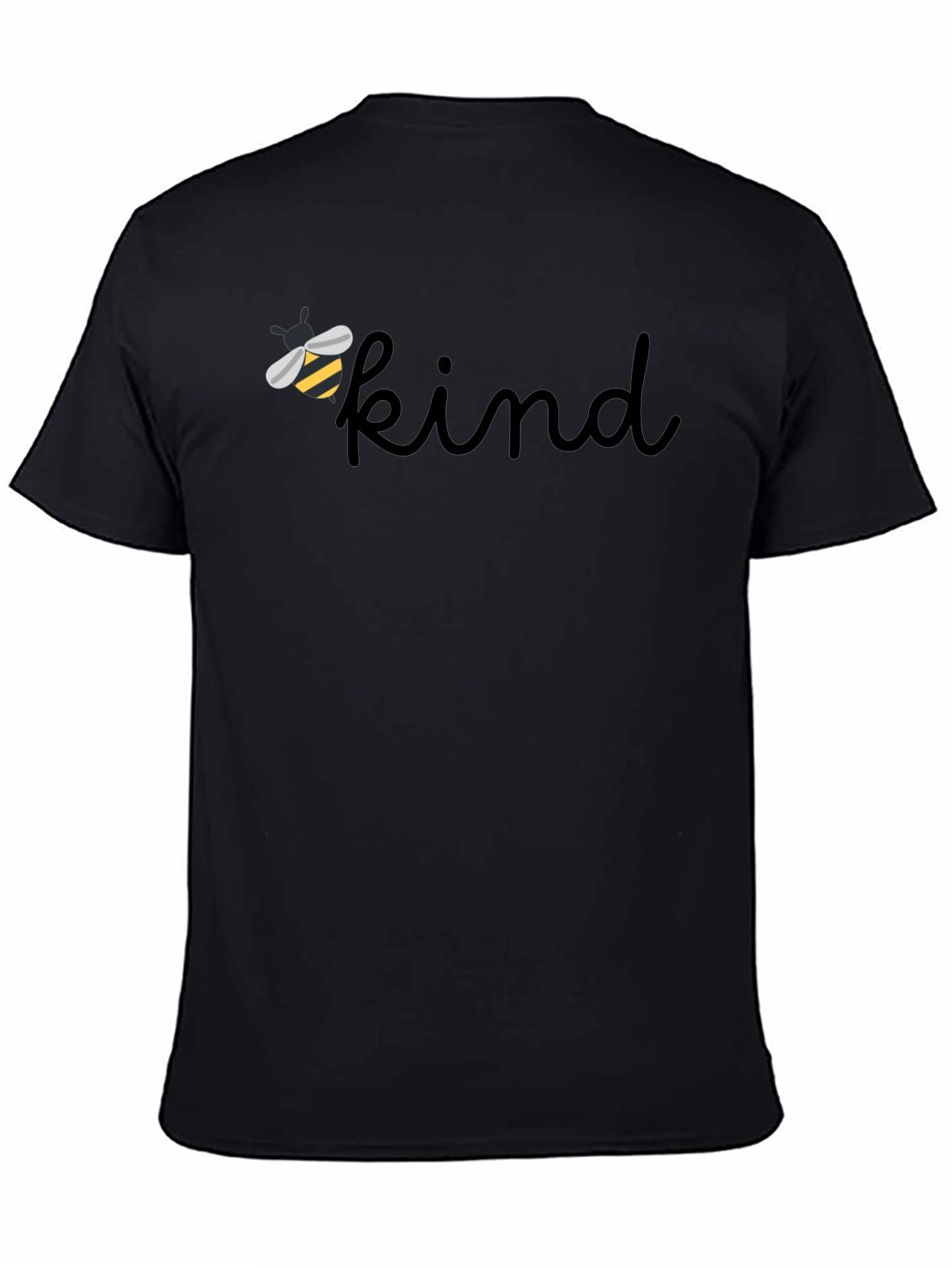 Black Bee Kind Black T-Shirt - Unisex Soft Cotton Tee view 4