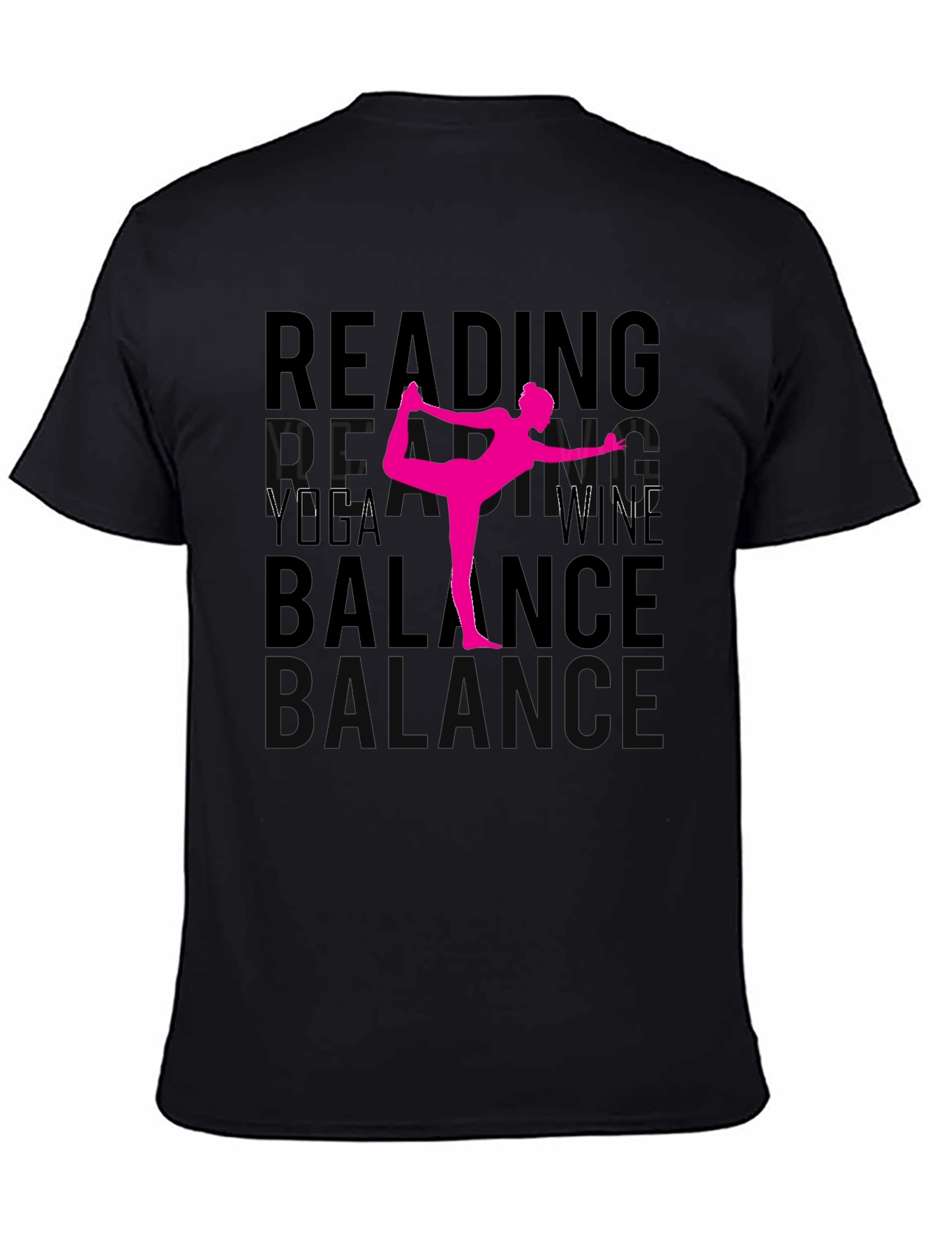 Yoga Wine Reading Balance Graphic Tee - 4