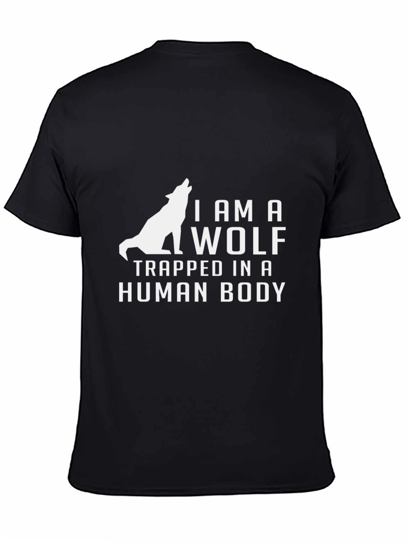 Black I AM A WOLF T-Shirt | Graphic Tee | Black view 4