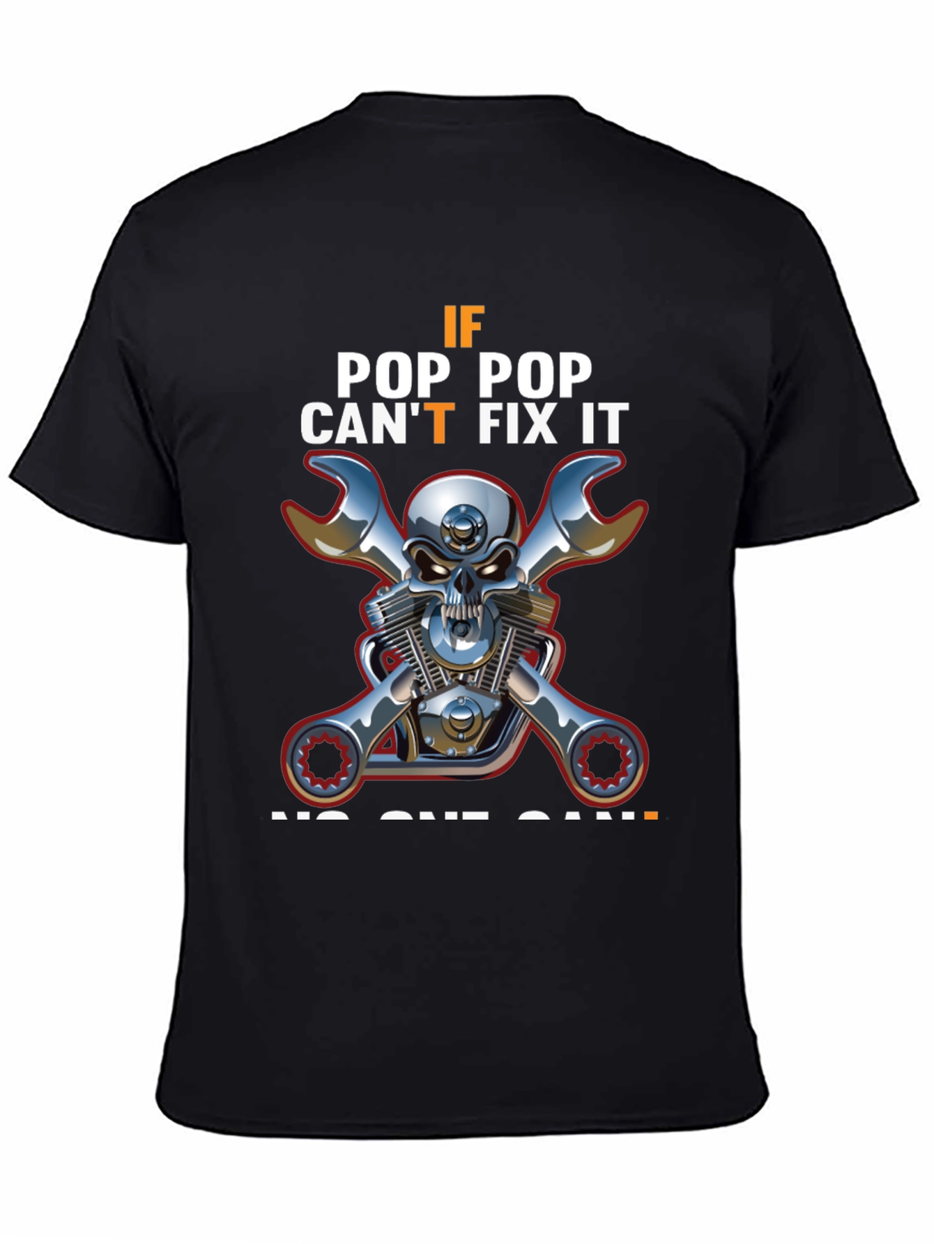 Black Pop Pop Can Fix It T-Shirt view 4