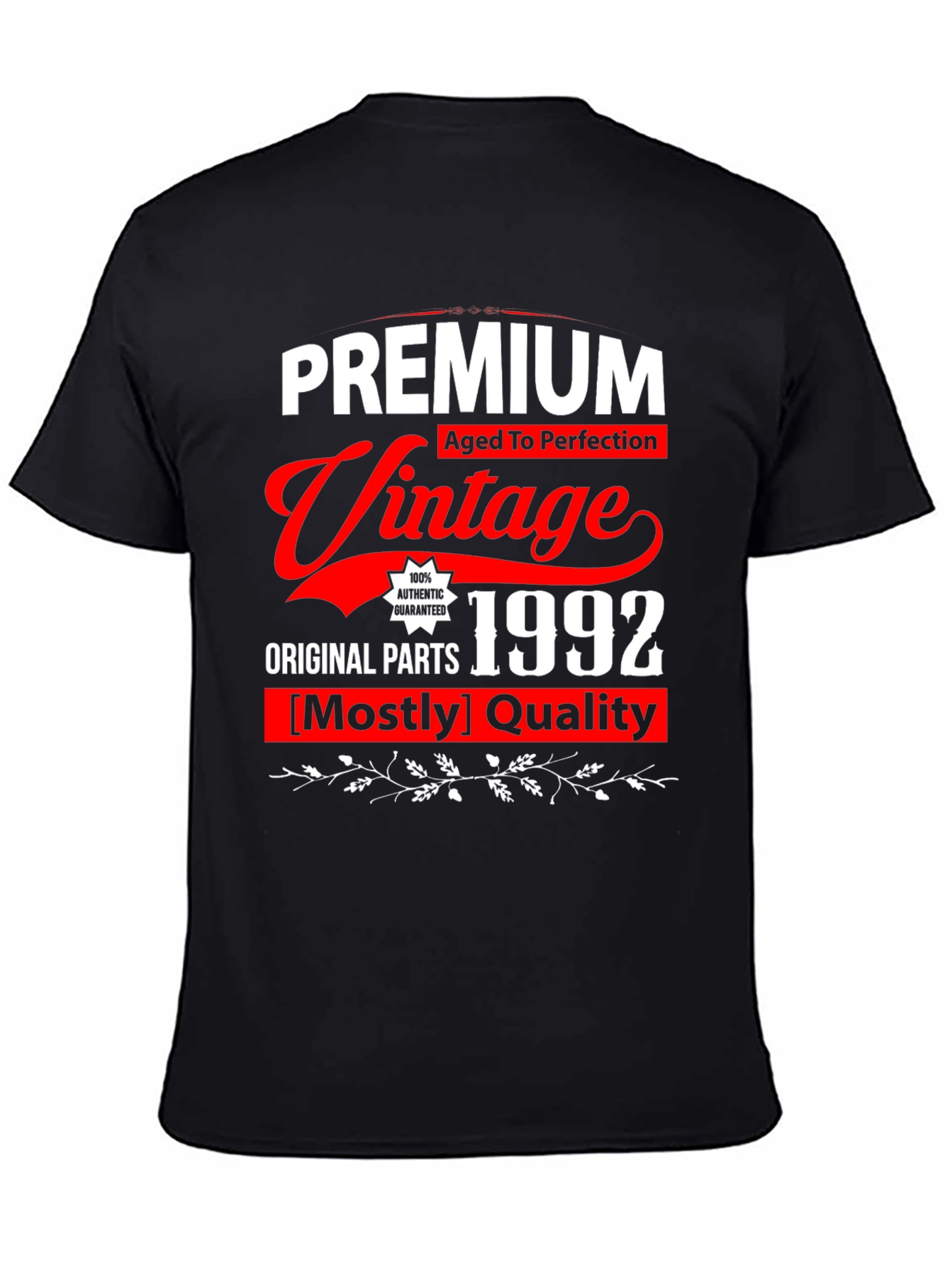 Black Premium Vintage 1992 T-Shirt view 4