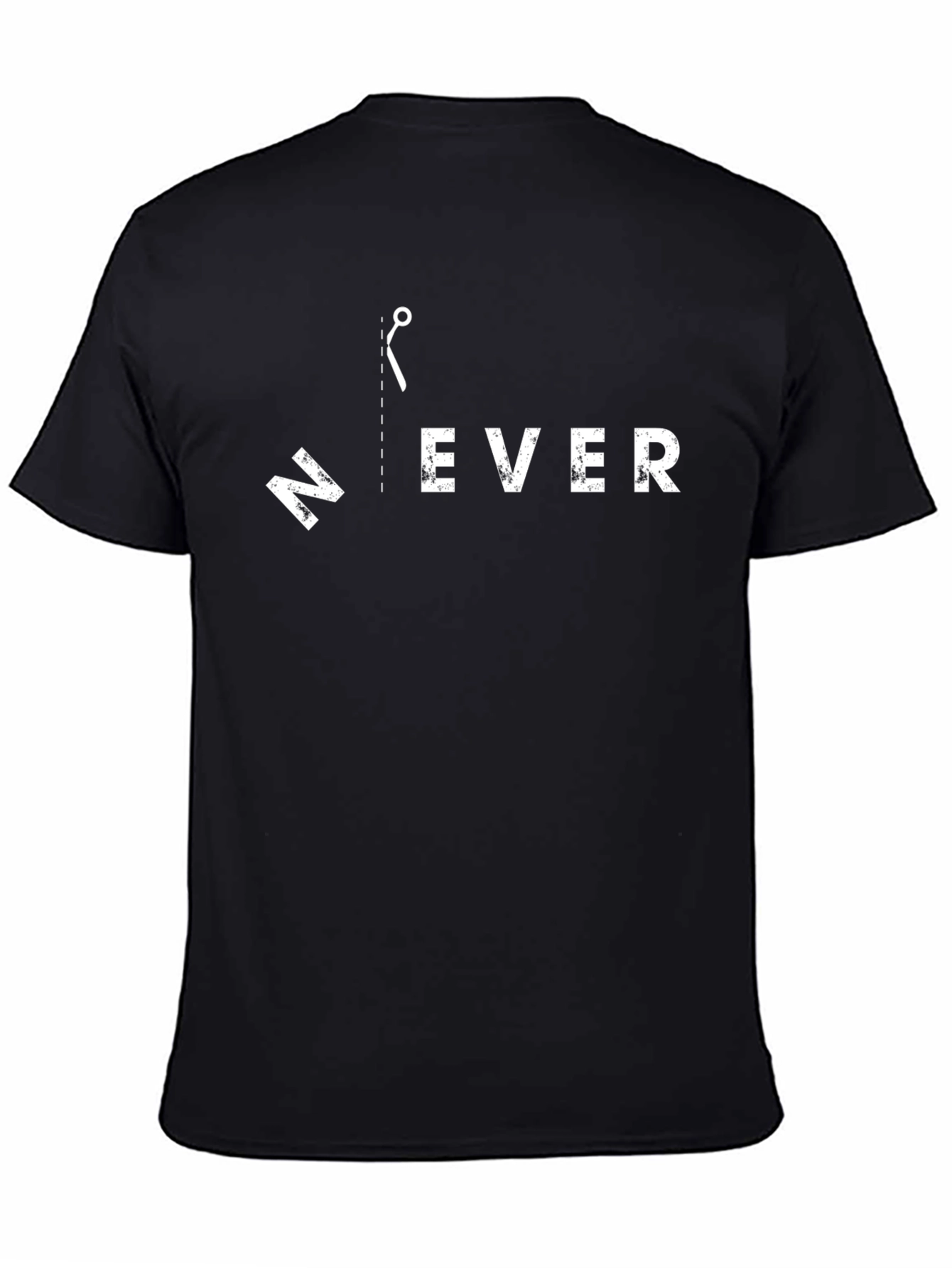 Black Never Fishing Hook Graphic Tee - Black view 4