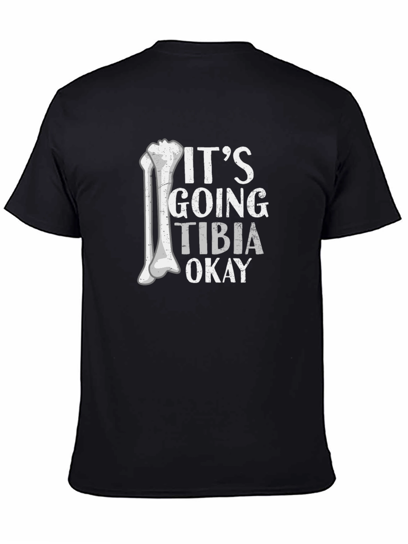 Black Funny It's Going Tibia Okay Graphic Tee - Black view 4