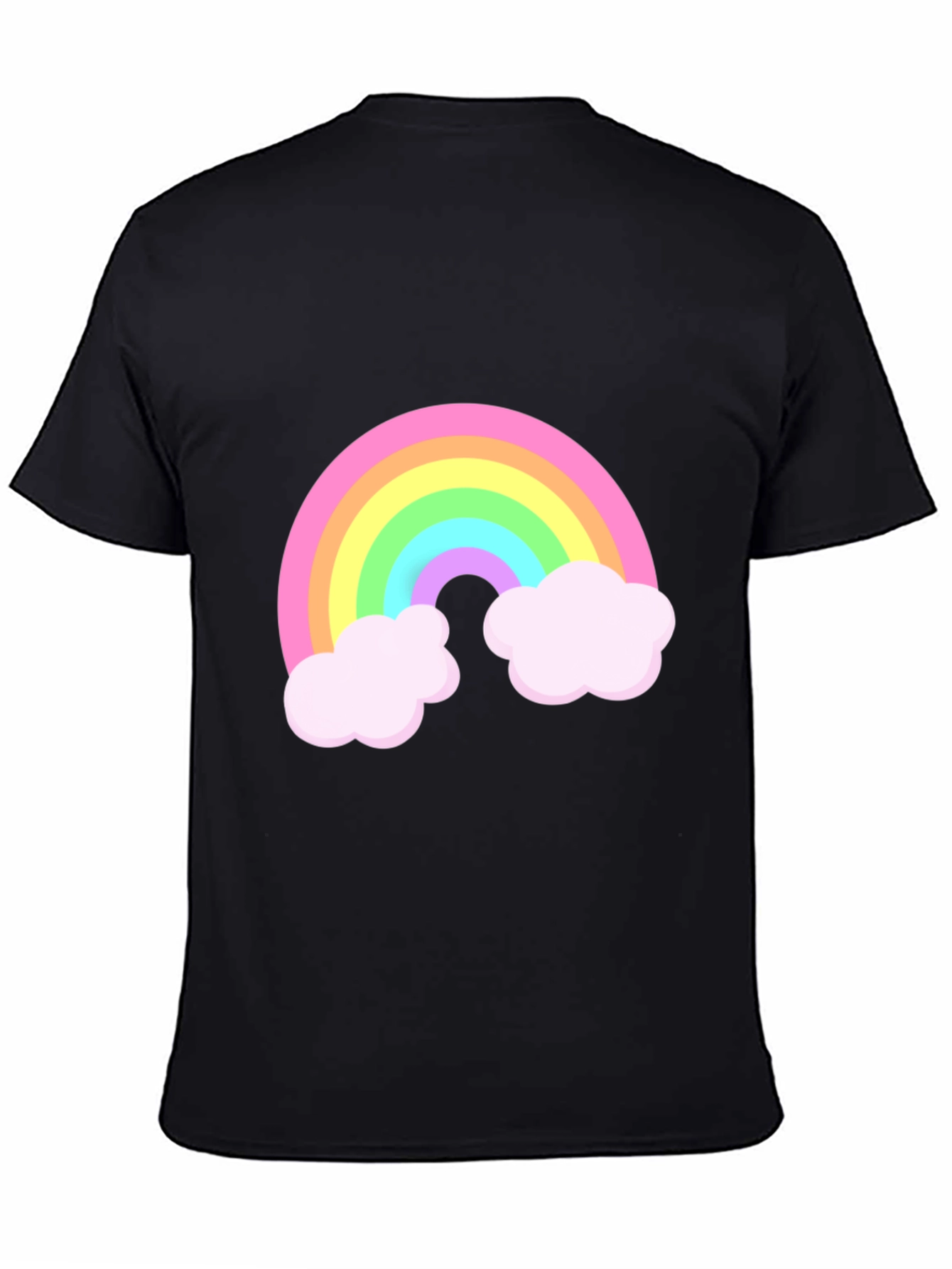 Black Rainbow Graphic Black T-Shirt view 4