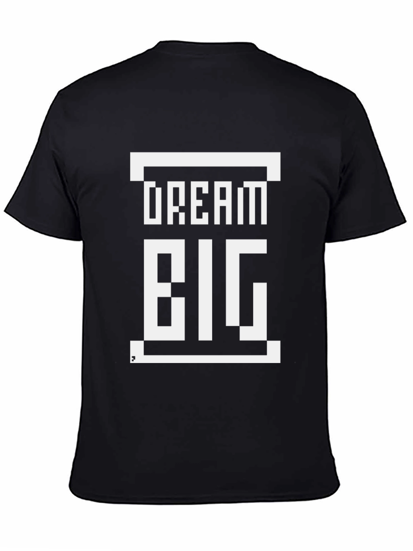 Black Dream Big Graphic Tee - Motivational Black T-Shirt view 4