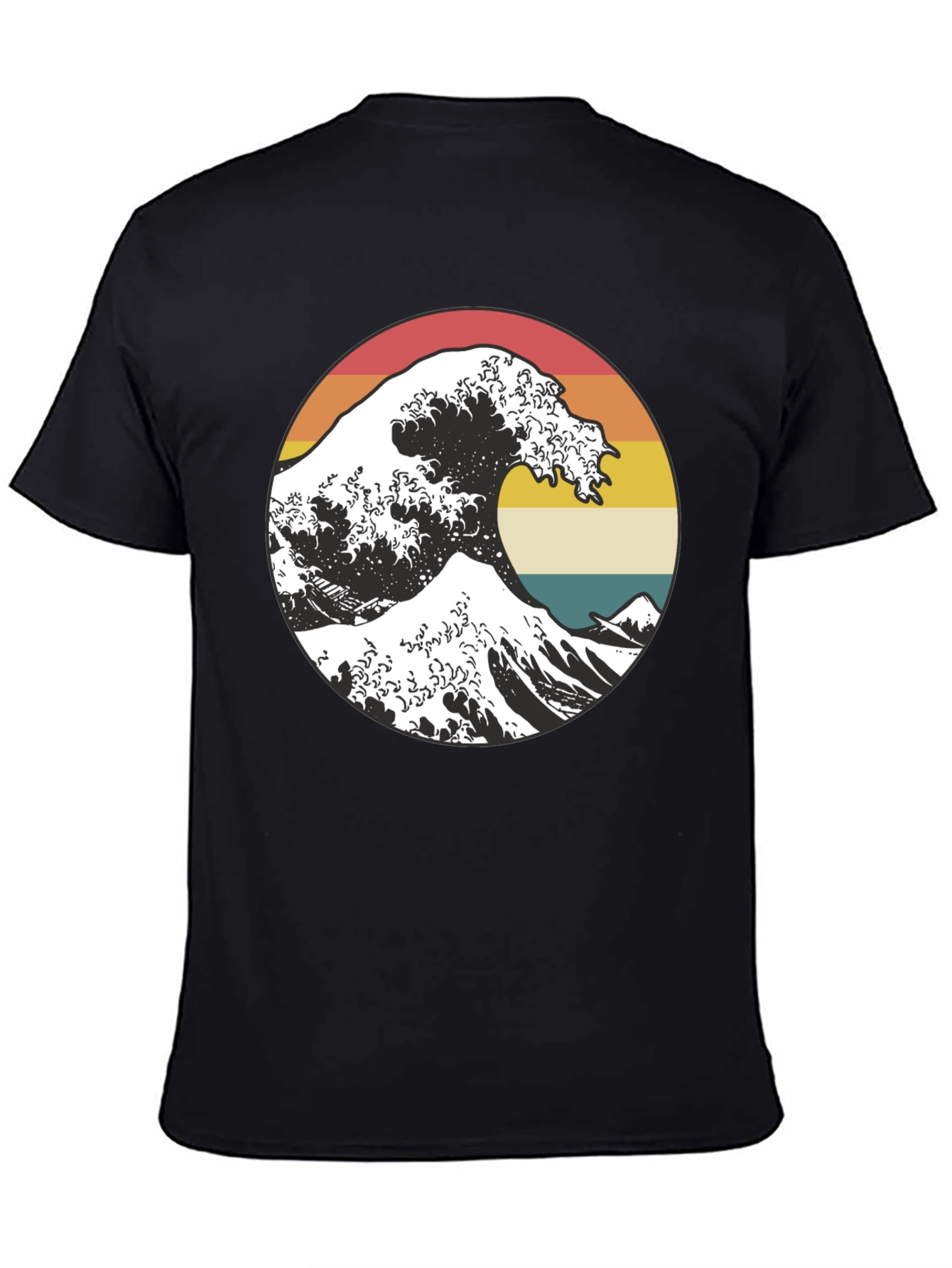 Black Retro Wave Graphic Tee - Stylish and Unique! view 4