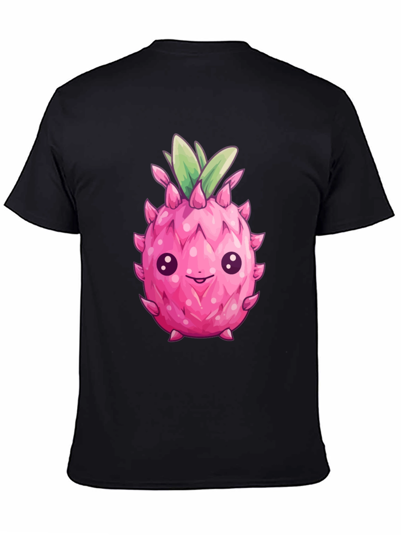 Black Cute Dragon Fruit Graphic Tee view 4