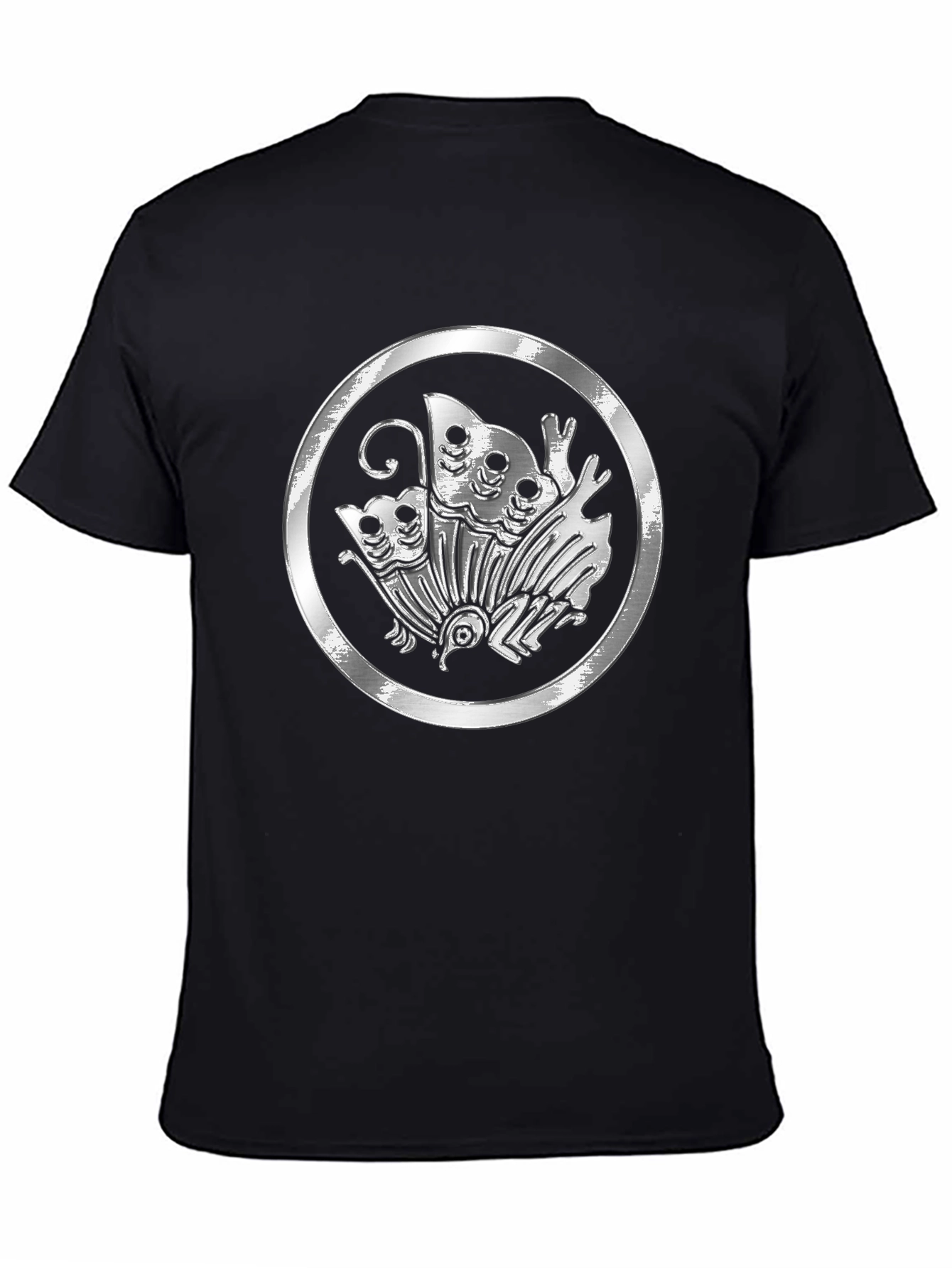 Black Emblem Butterfly Graphic Tee - Black Casual Shirt view 4