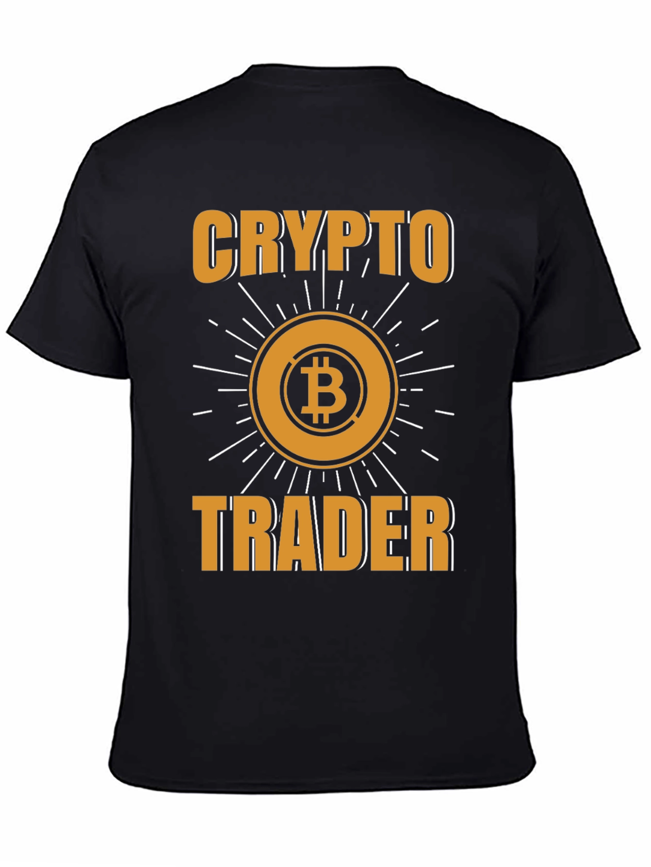 Black Crypto Trader Bitcoin T-Shirt view 4