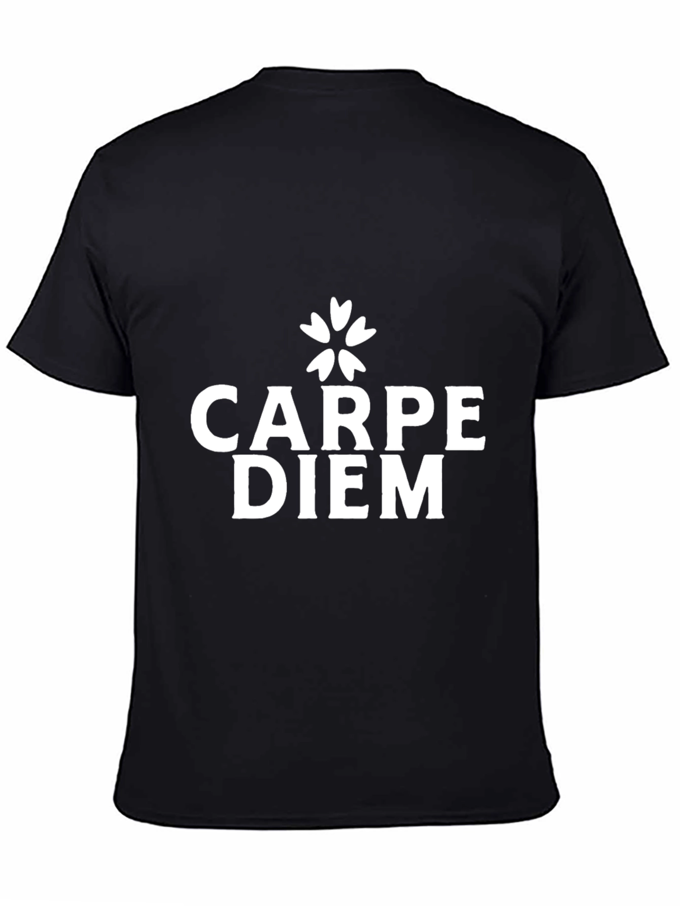 Black Carpe Diem Black Graphic T-Shirt view 4