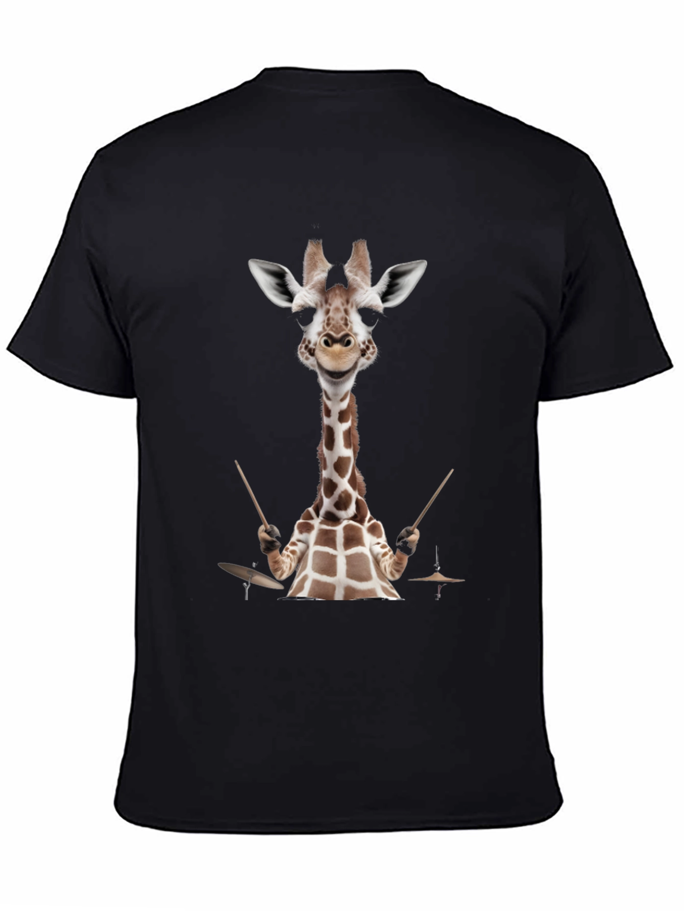 Black Giraffe Drummer Graphic Tee view 4