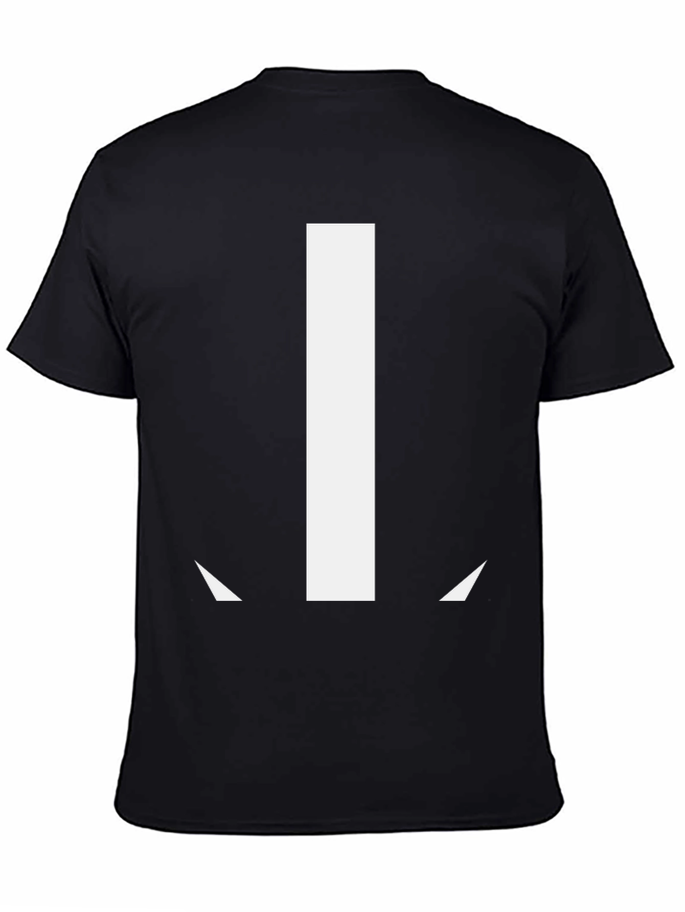 Black Minimalist 'L' Graphic Tee - Black Cotton Blend T-Shirt view 4