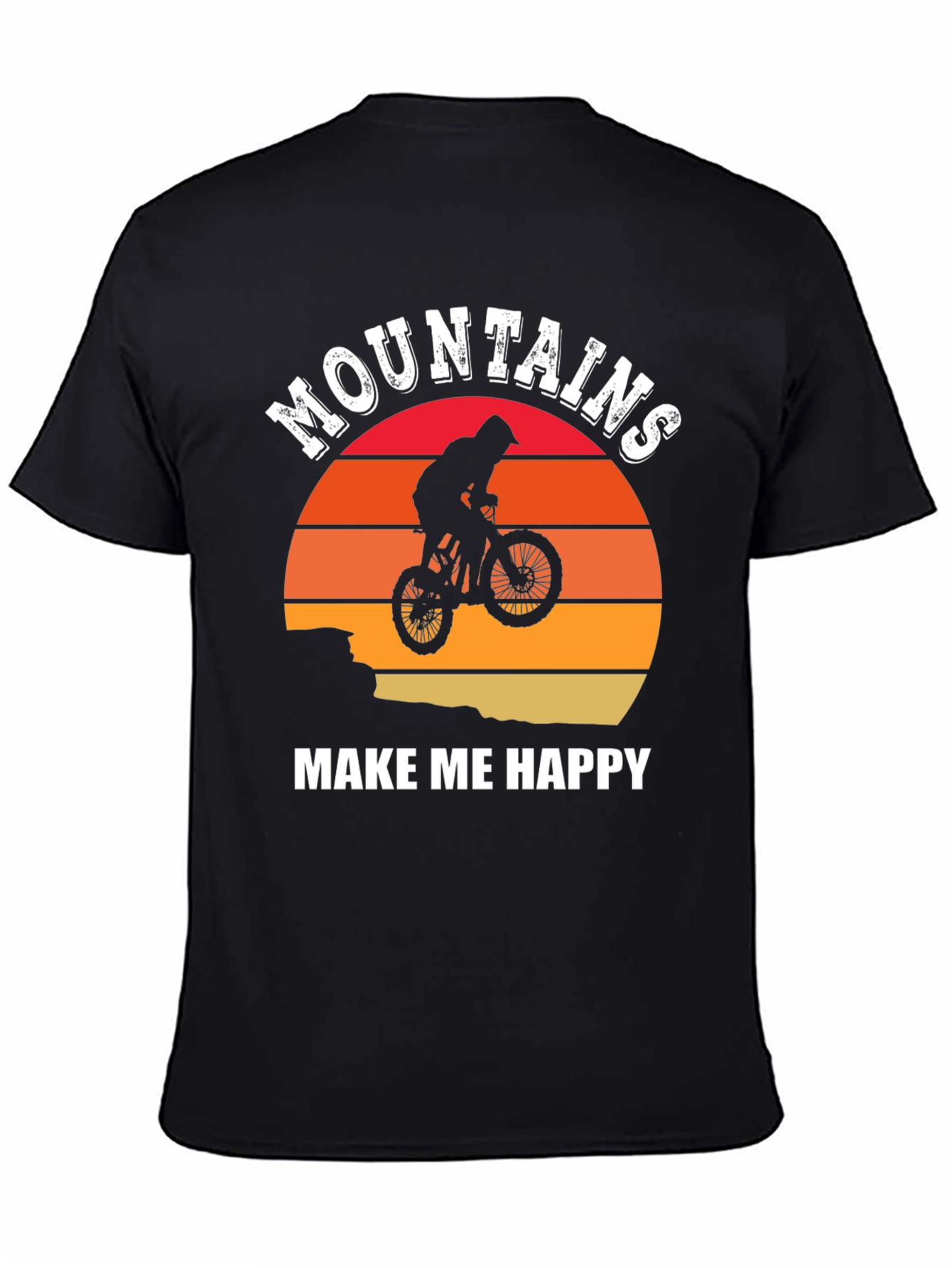 Black Mountains Make Me Happy Graphic T-Shirt view 4