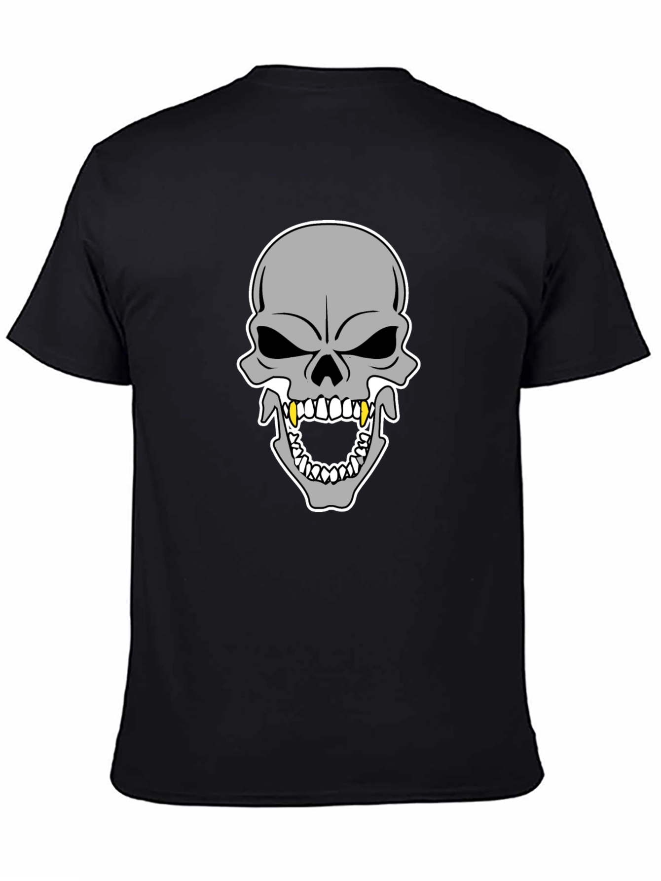 Black Skull Graphic Black T-Shirt view 4