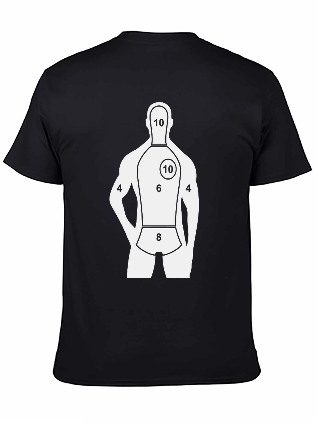 Black Target Man Graphic T-Shirt - Black view 4