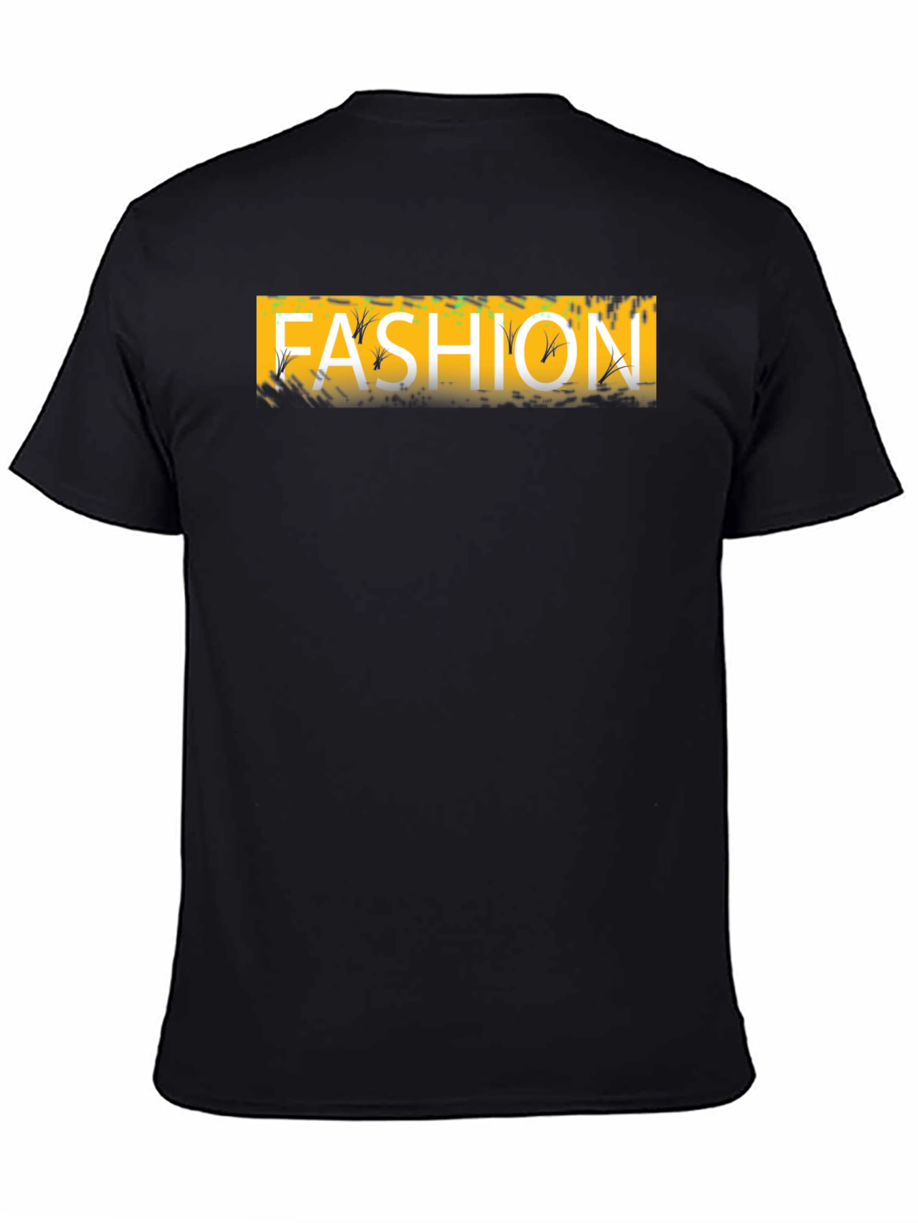 Black Fashion Graphic Tee - Stylish Black T-Shirt for Men view 4