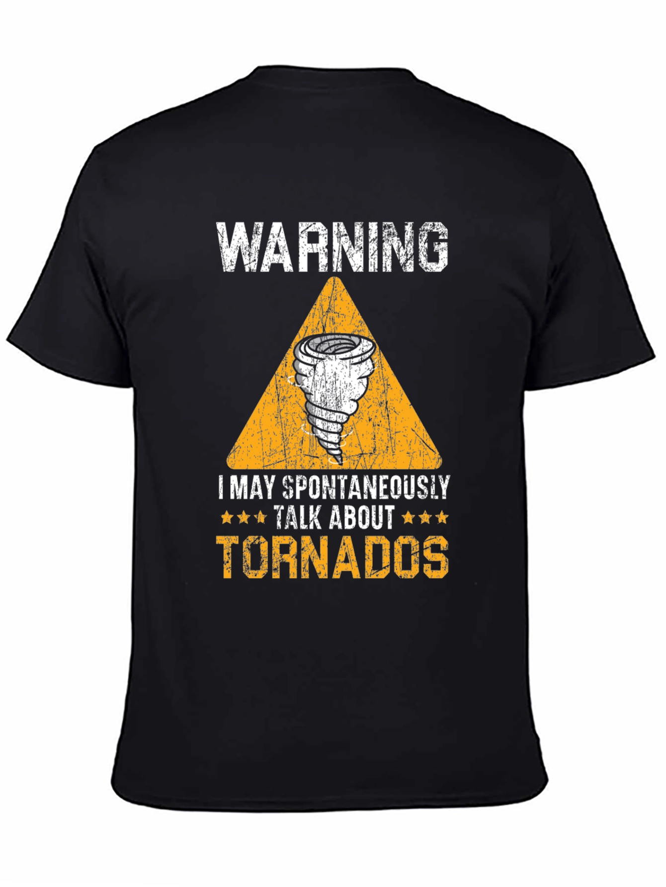 Black Warning I May Spontaneously Talk About Tornadoes T-Shirt view 4