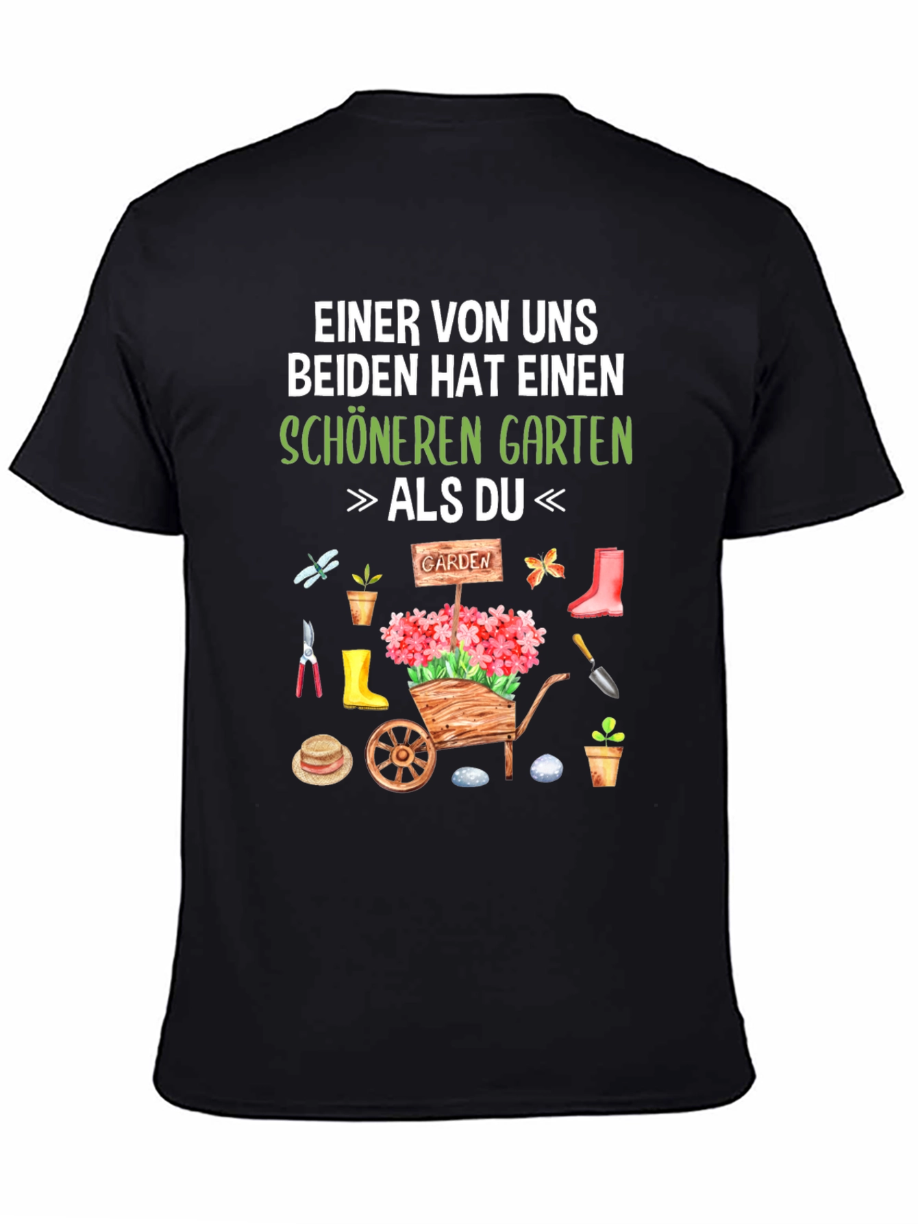 Black Gardener T-Shirt: "Schöneren Garten" view 4
