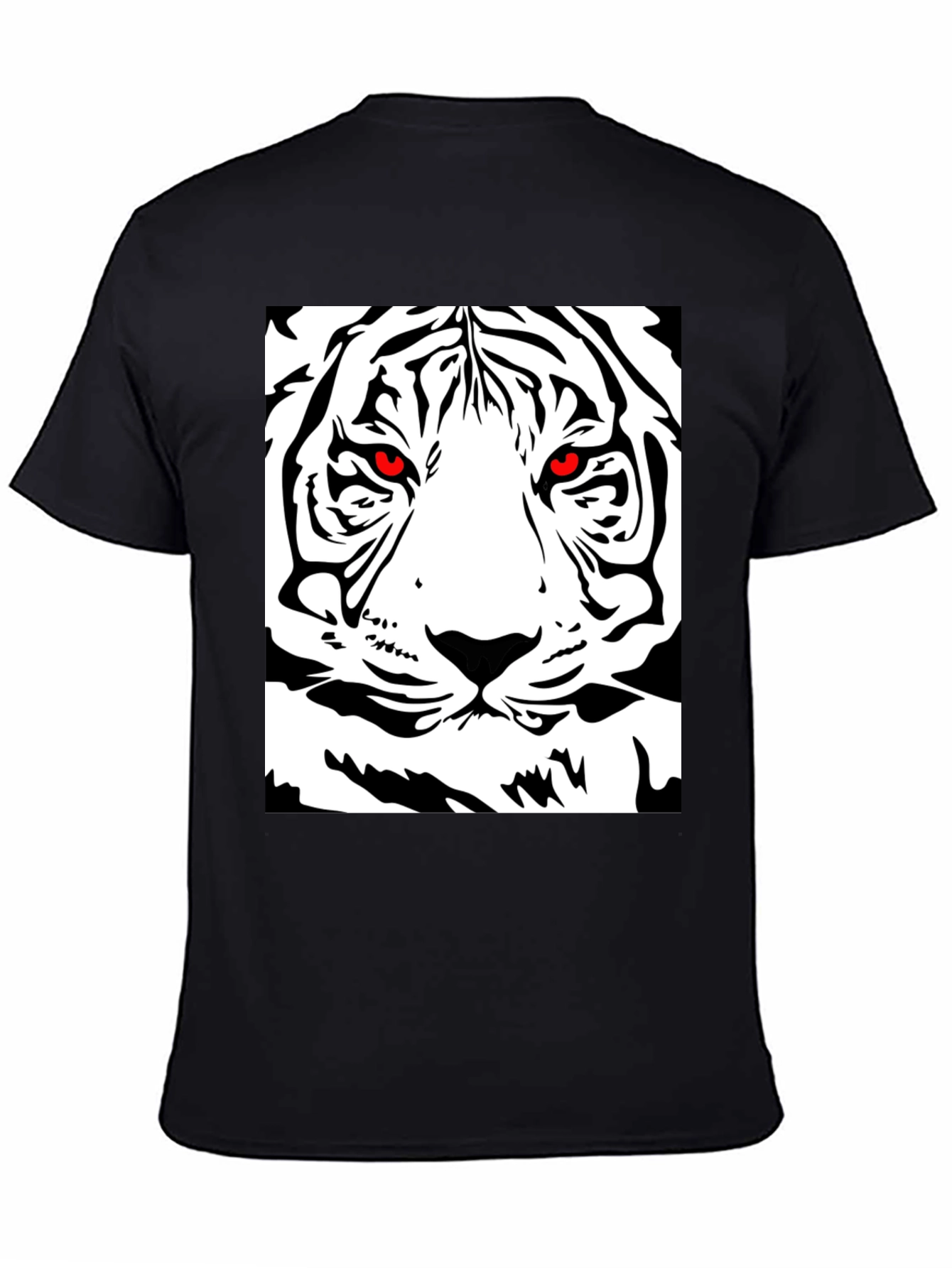Black Tiger Graphic Tee - Bold Black T-Shirt view 4