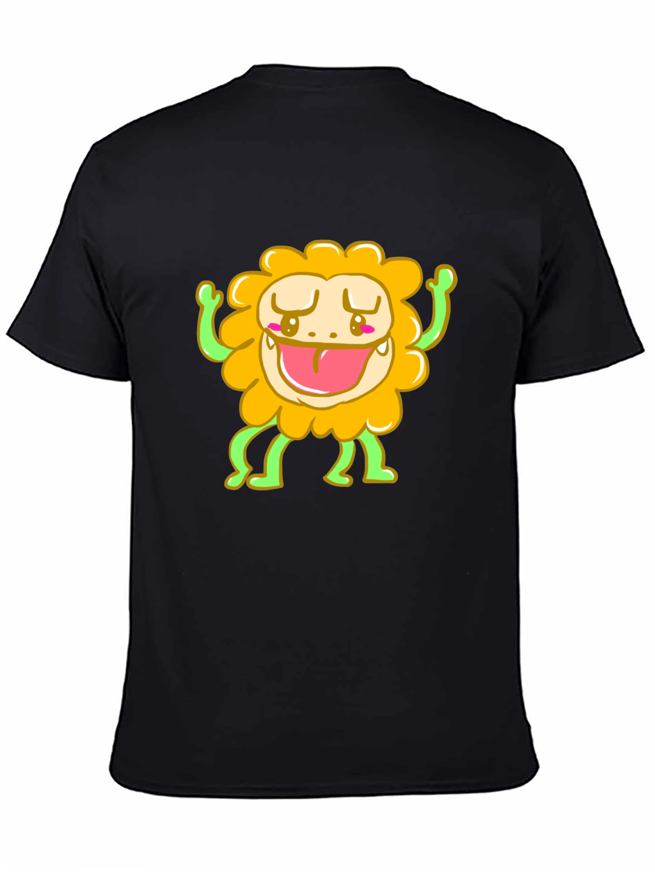 Black Funny Monster Graphic Tee - Black T-Shirt view 4
