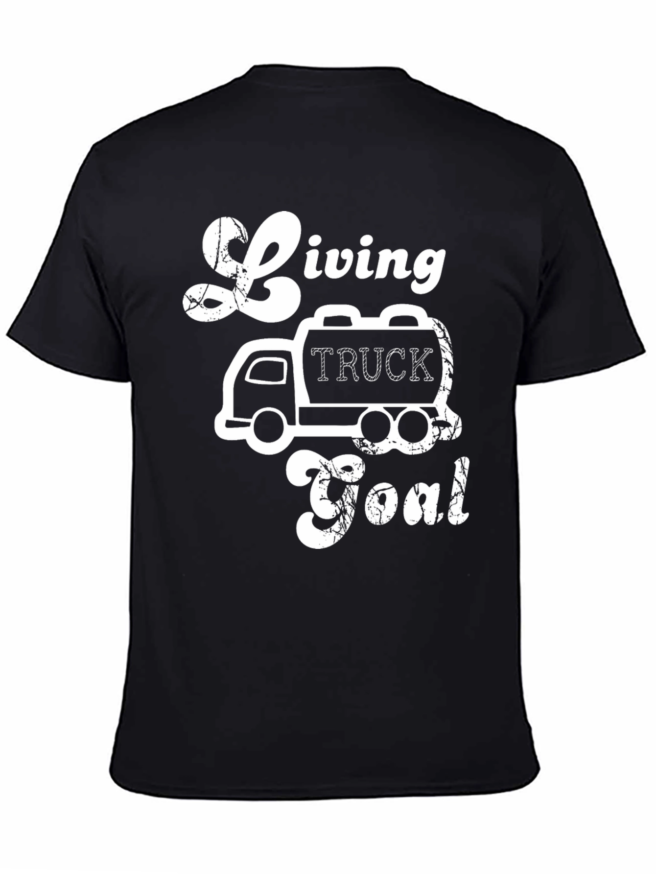 Black Living Truck Goal Black Graphic Tee view 4