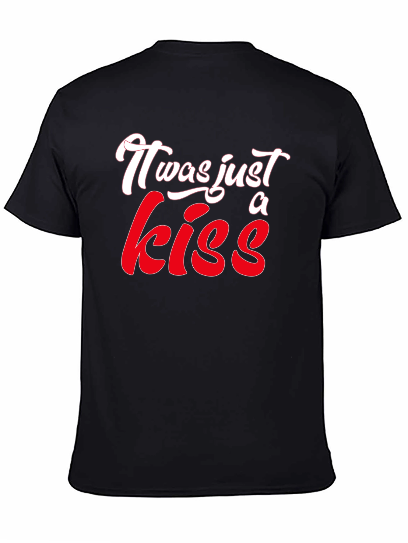 Black It Was Just A Kiss Graphic T-Shirt view 4