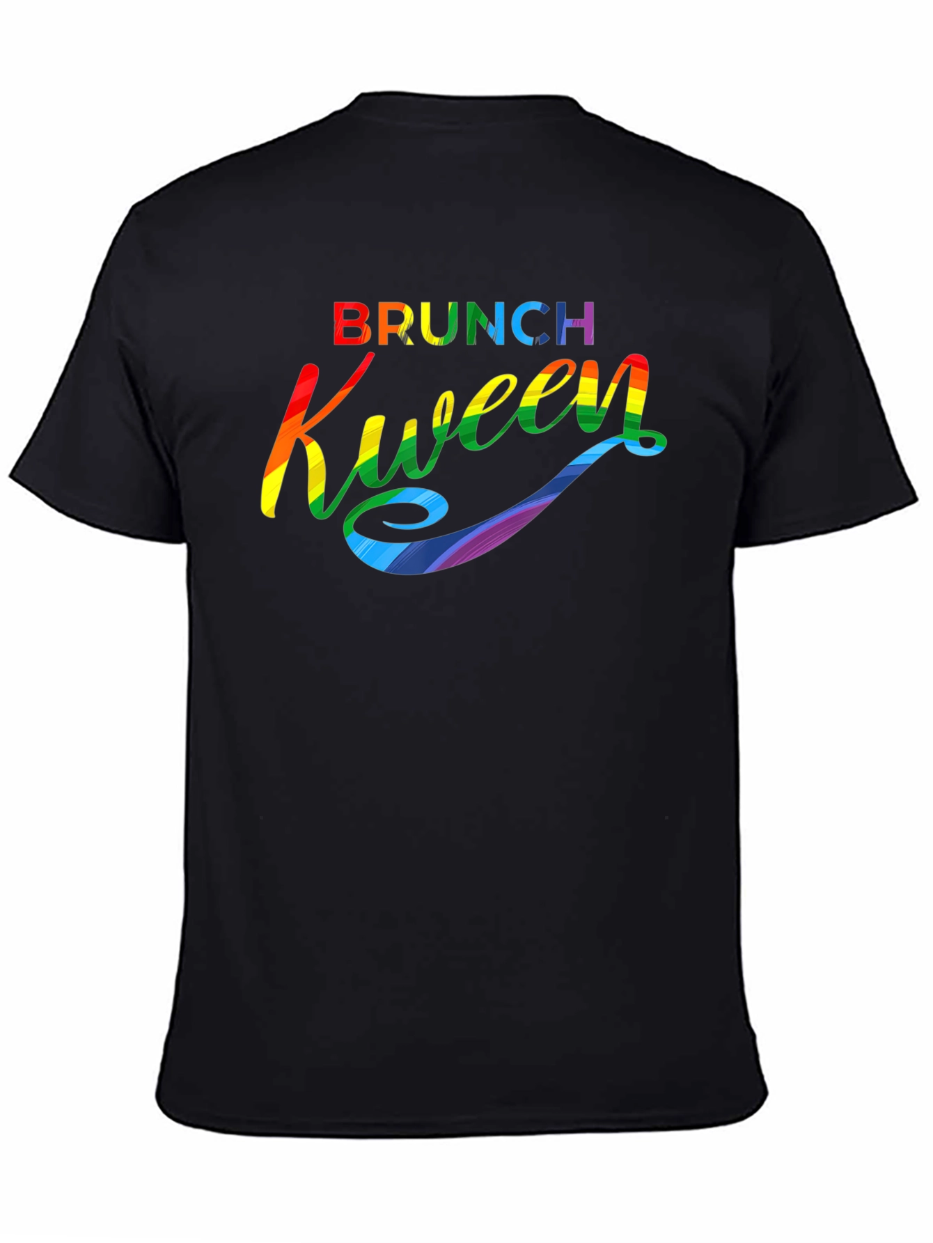 Black Brunch Kween Pride T-Shirt - Rainbow Graphic Tee view 4