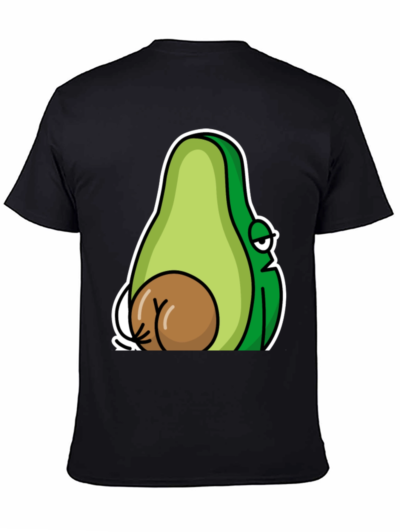 Black Funny Avocado T-Shirt - Novelty Graphic Tee view 4