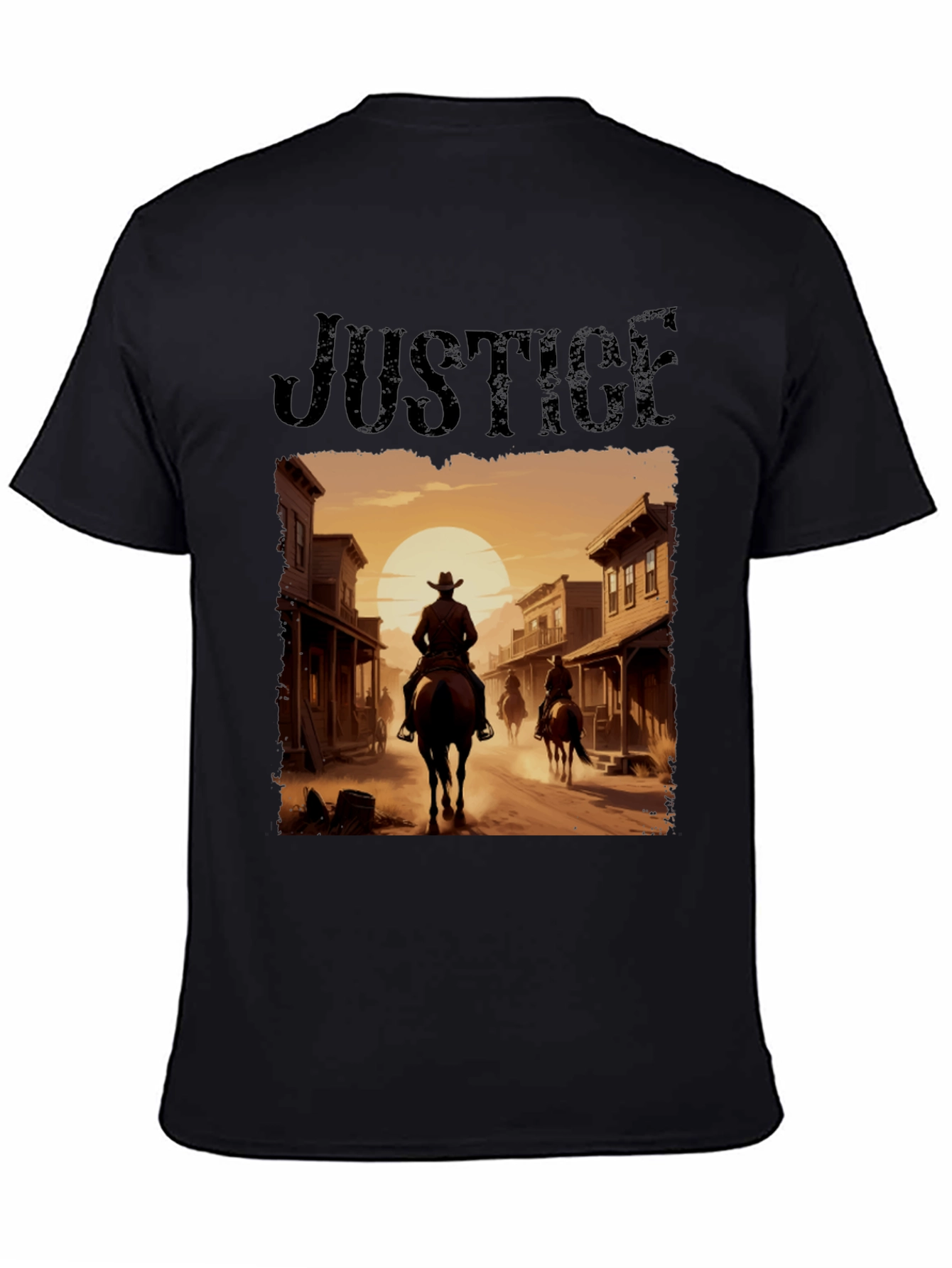 Black Justice Cowboy T-Shirt view 4