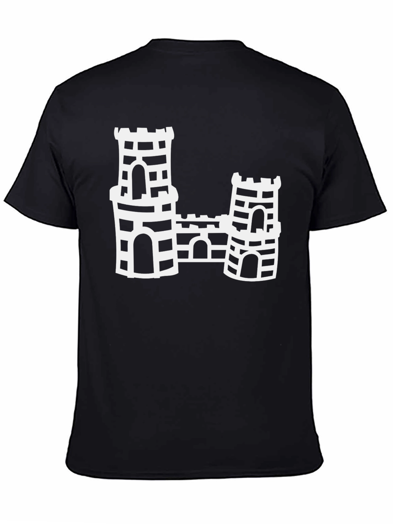 Black Castle Graphic Tee - Black Cotton Blend view 4