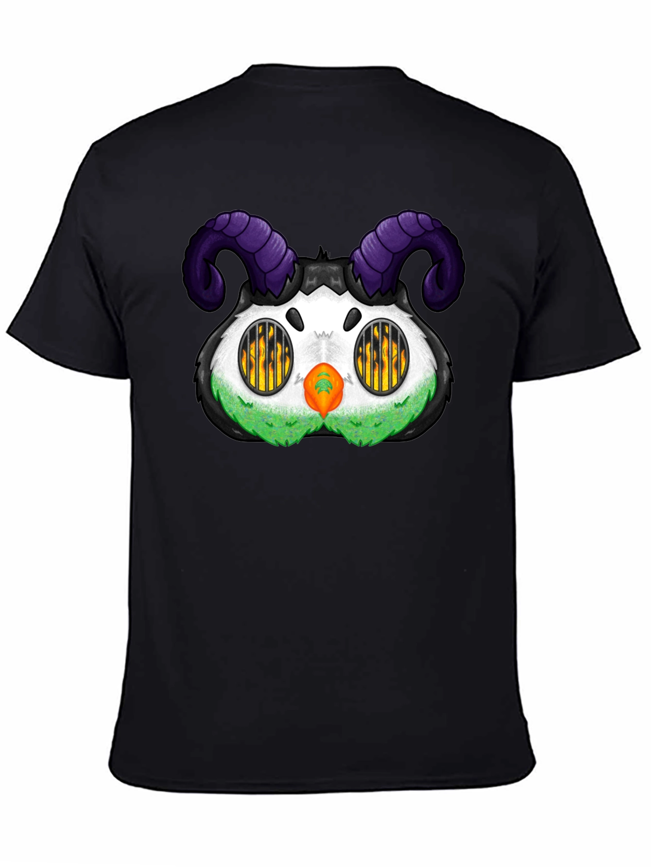 Black Monster T-Shirt with Horns view 4