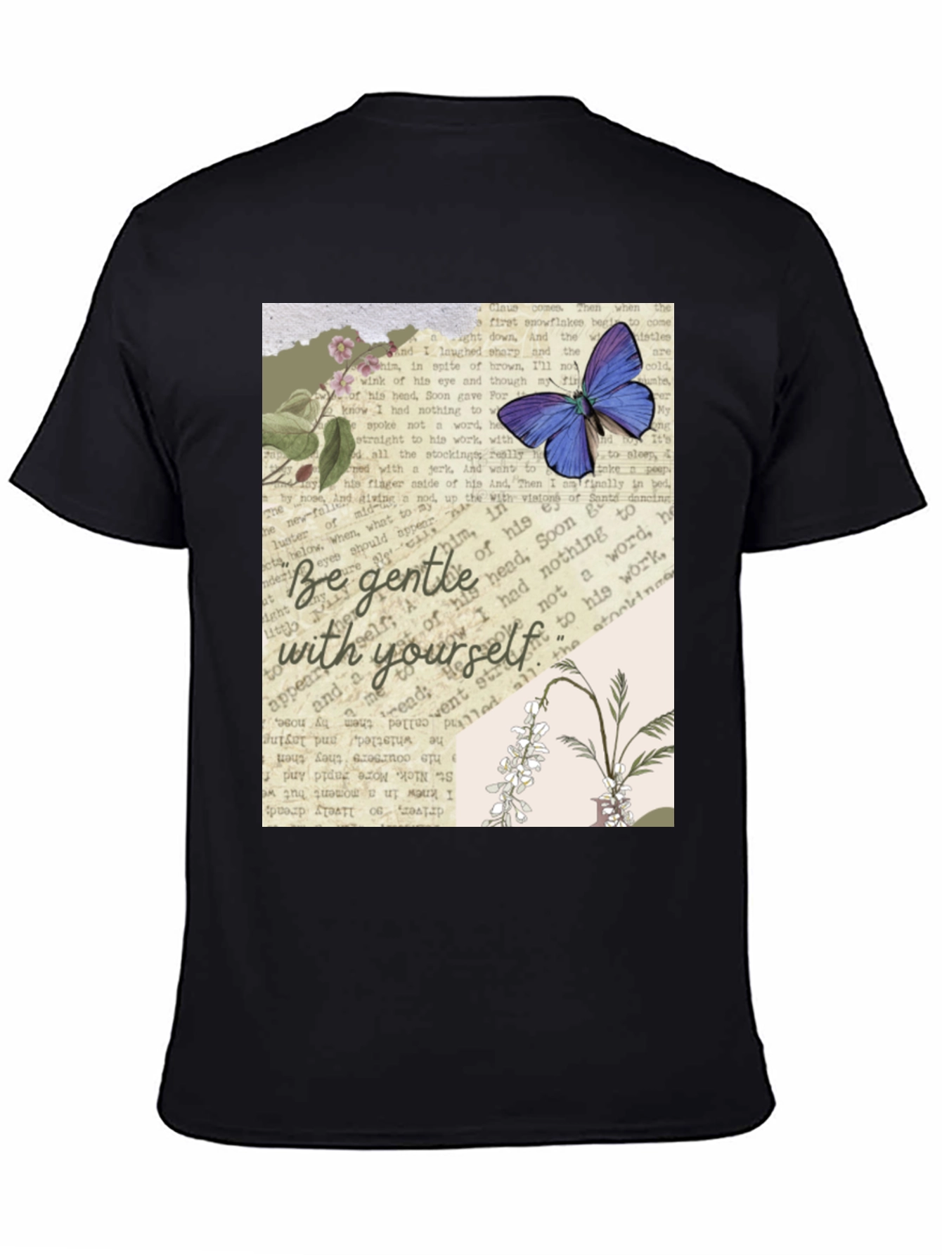 Black Be Gentle With Yourself Graphic Tee view 4