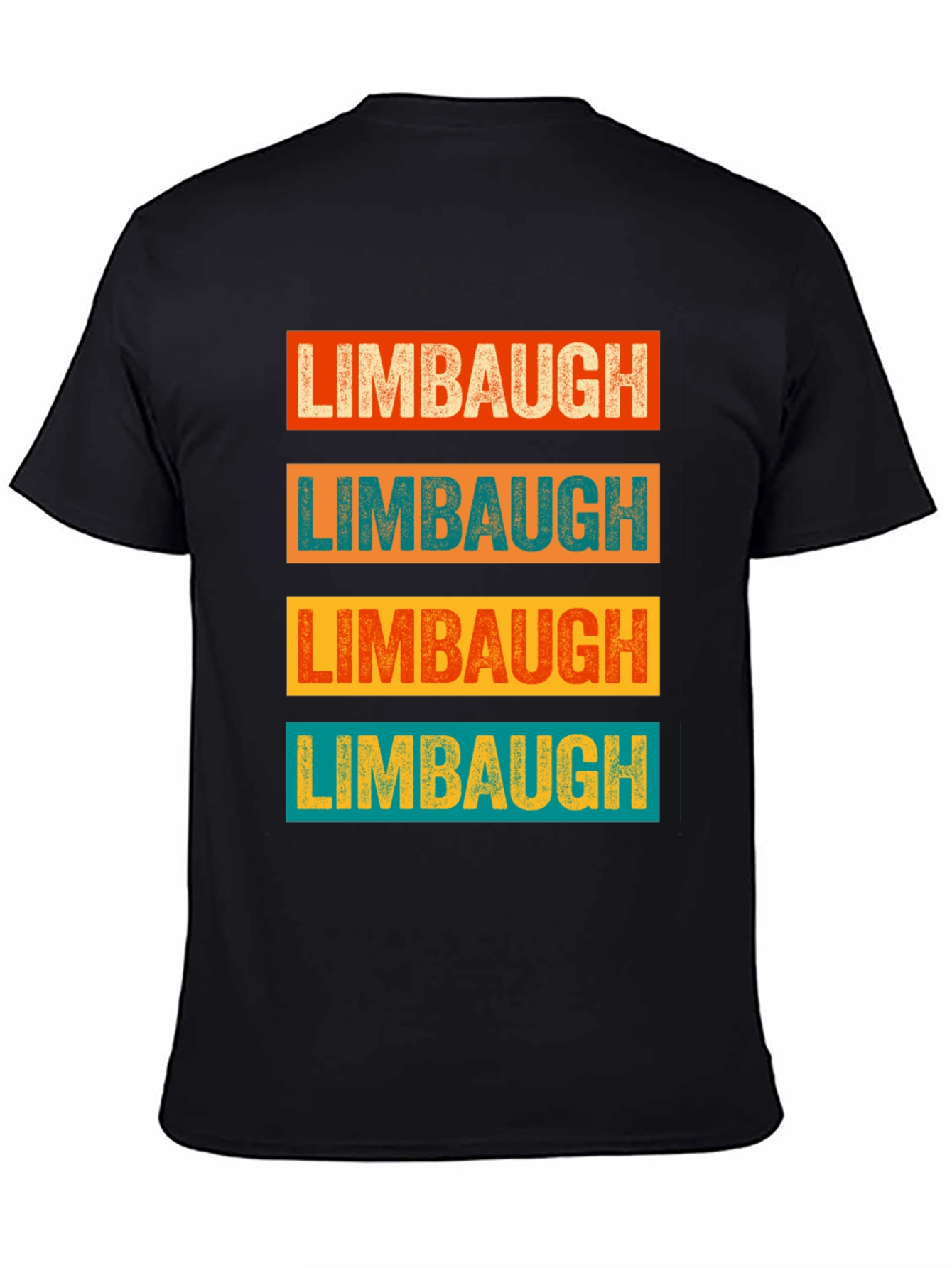 Black Limbaugh T-Shirt Retro Style Graphic Tee view 4