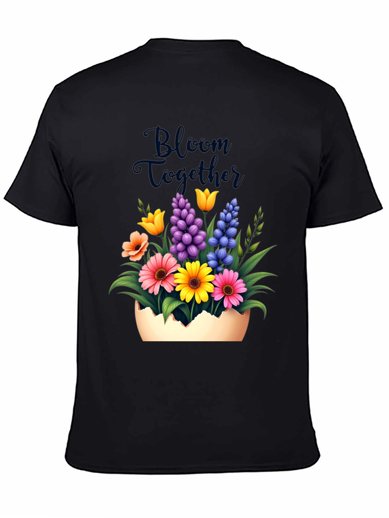 Black Bloom Together Floral Graphic Tee view 4