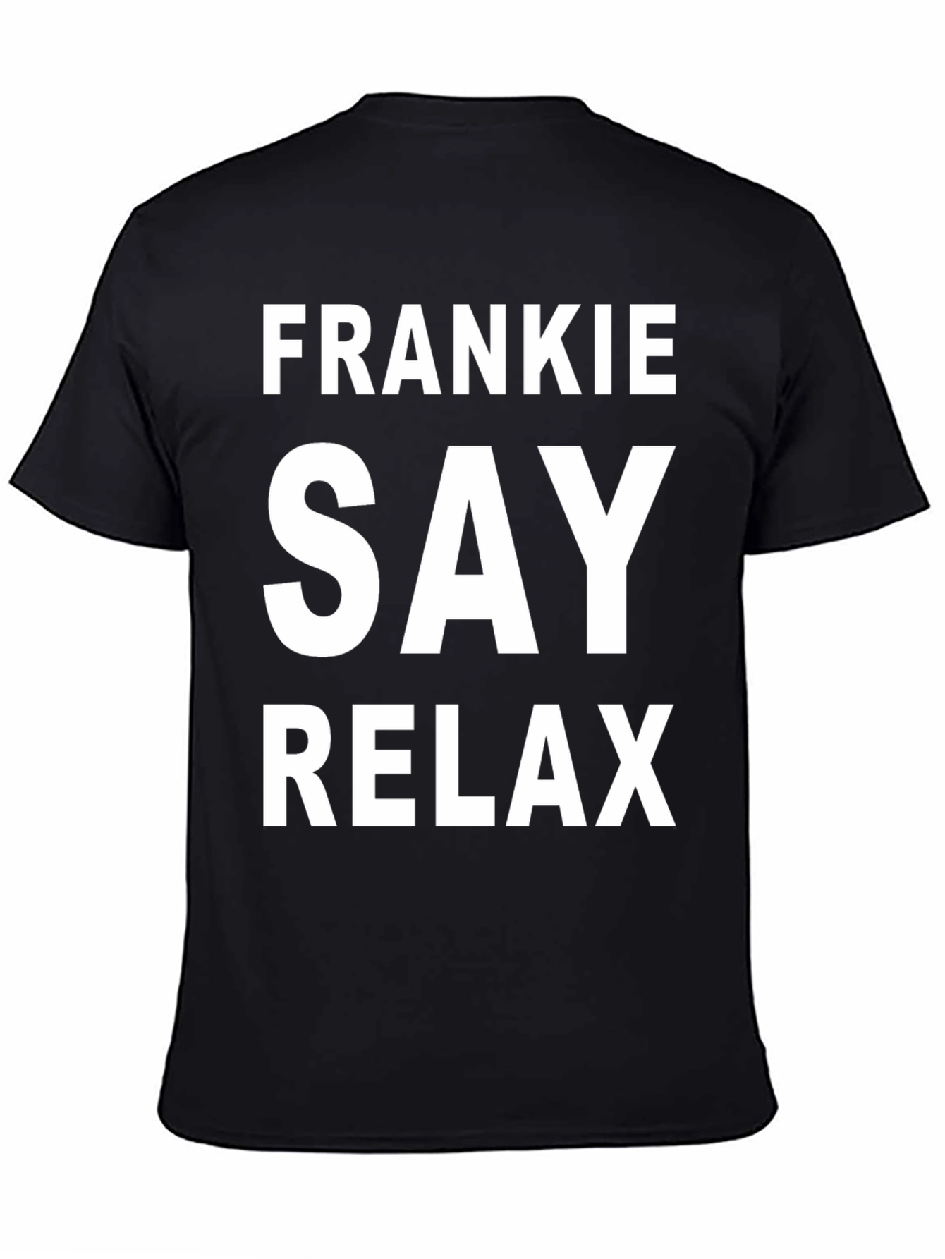 Black Frankie Say Relax T-Shirt - Iconic 80s Retro Tee view 4