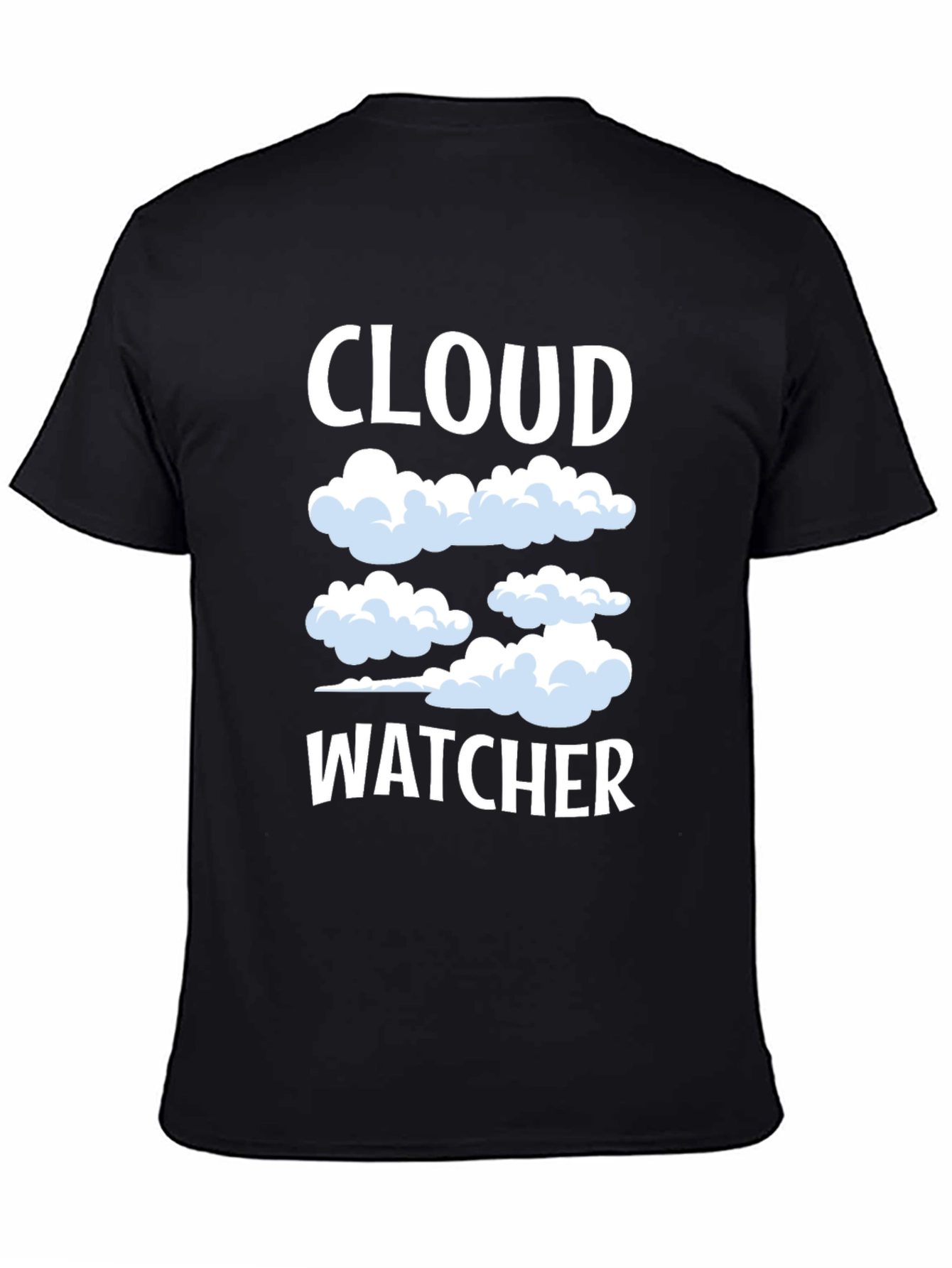 Black Cloud Watcher Graphic Tee - Sky Gazing T-Shirt view 4