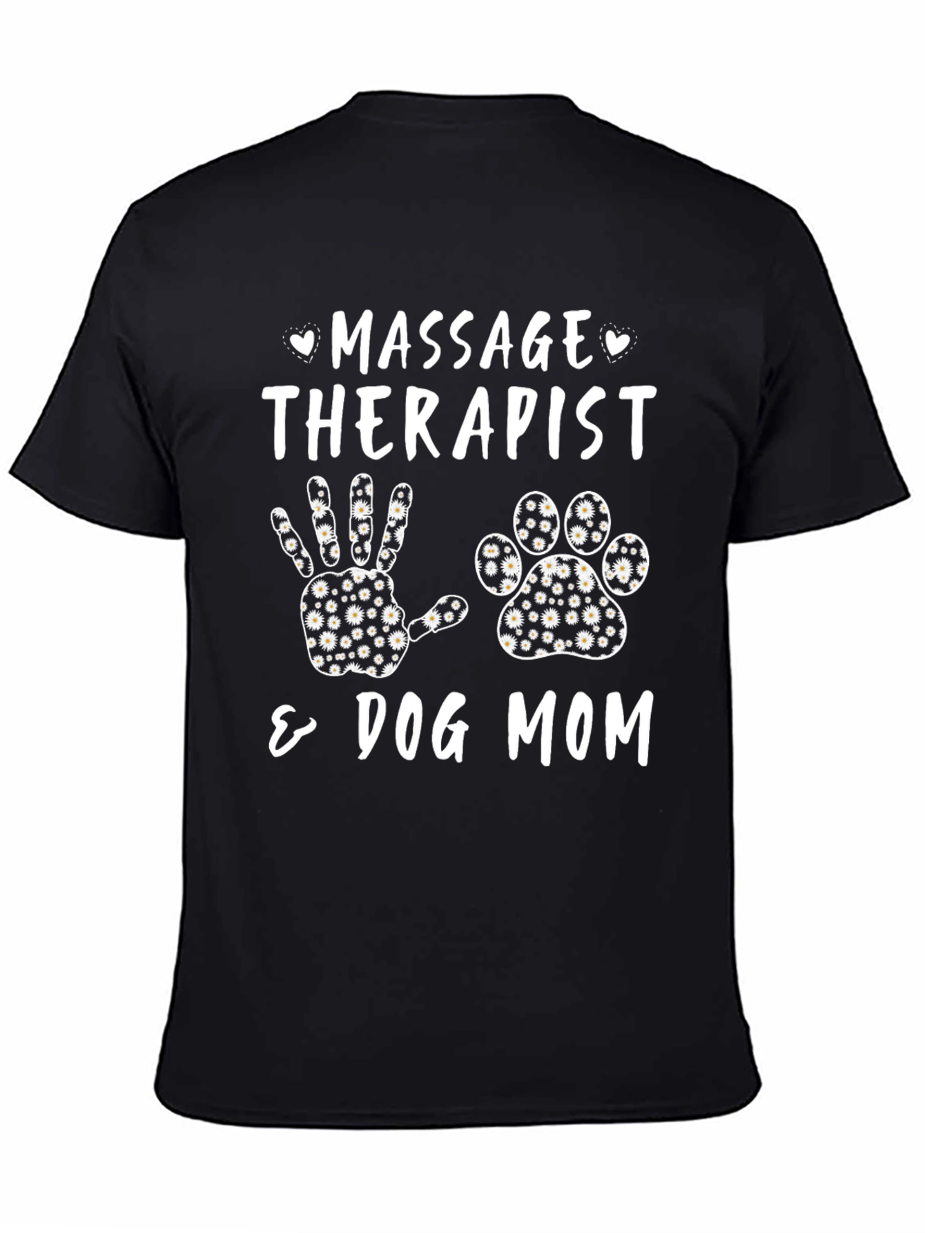 Black Massage Therapist & Dog Mom Graphic Tee view 4