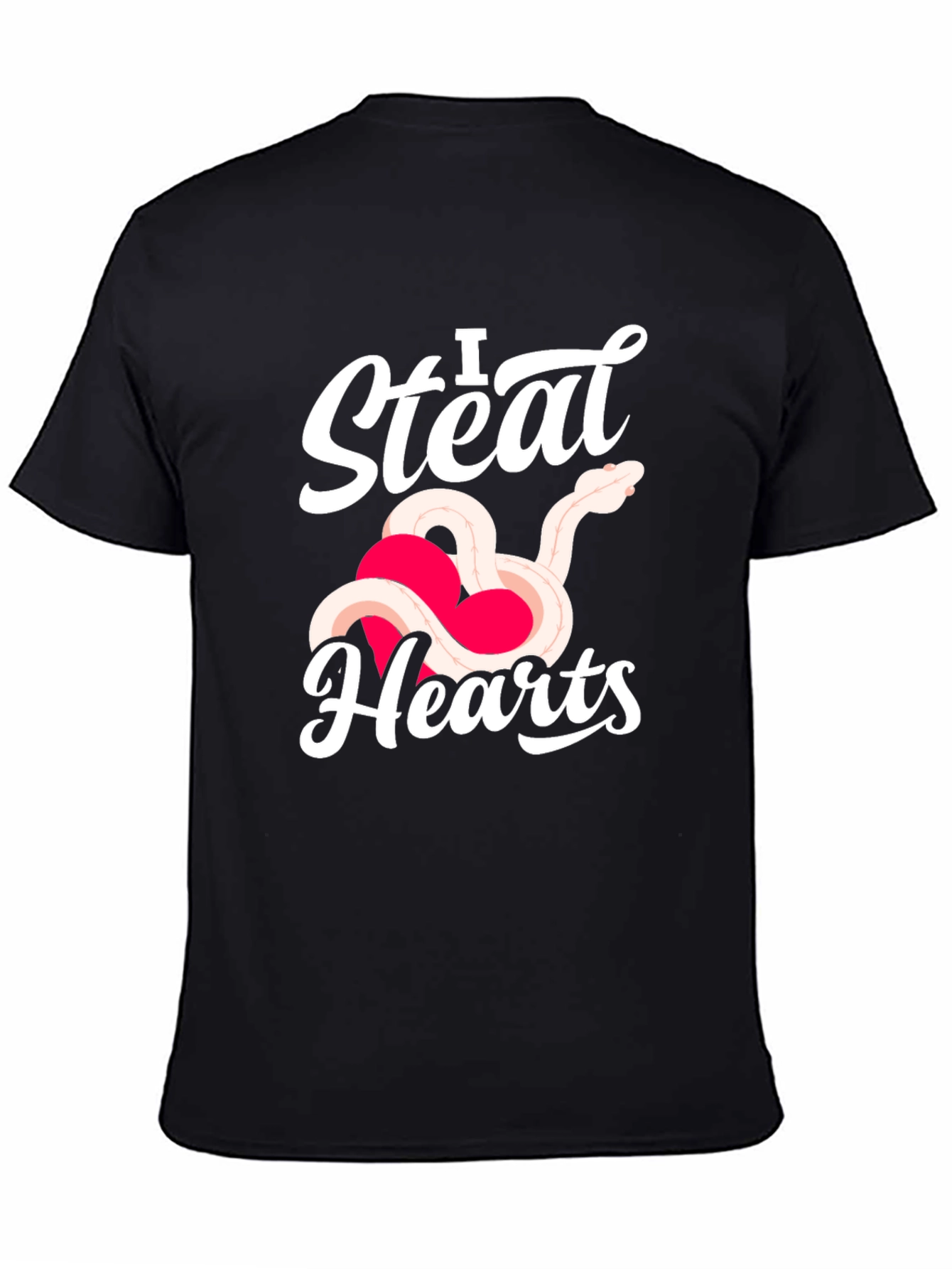 Black I Steal Hearts Snake Graphic Tee view 4
