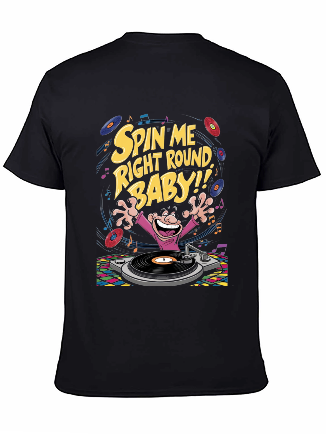 Black Spin Me Right Round T-Shirt view 4