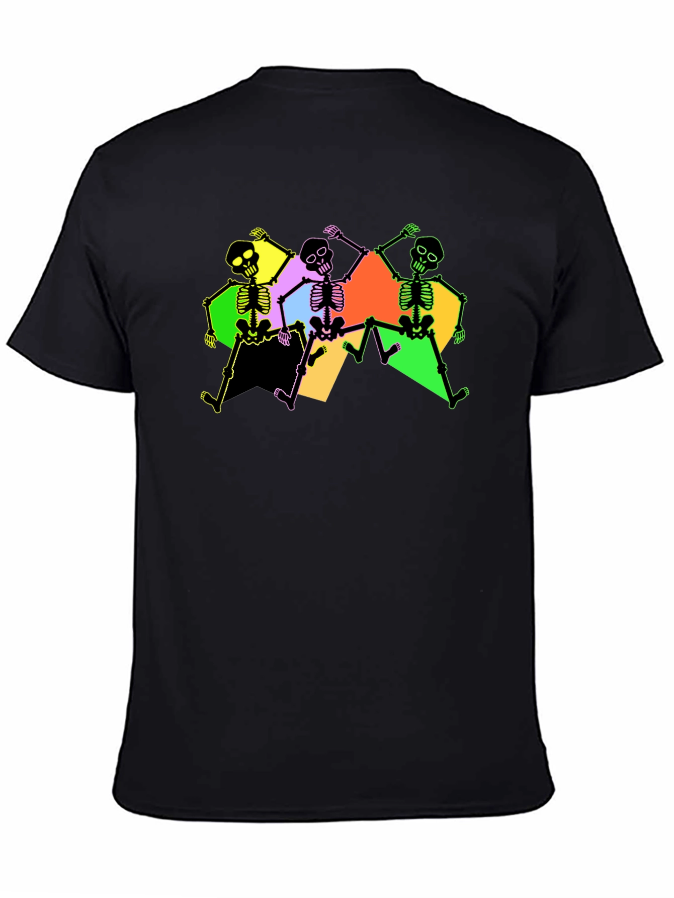 Dancing Skeletons Graphic Tee - Black - 4