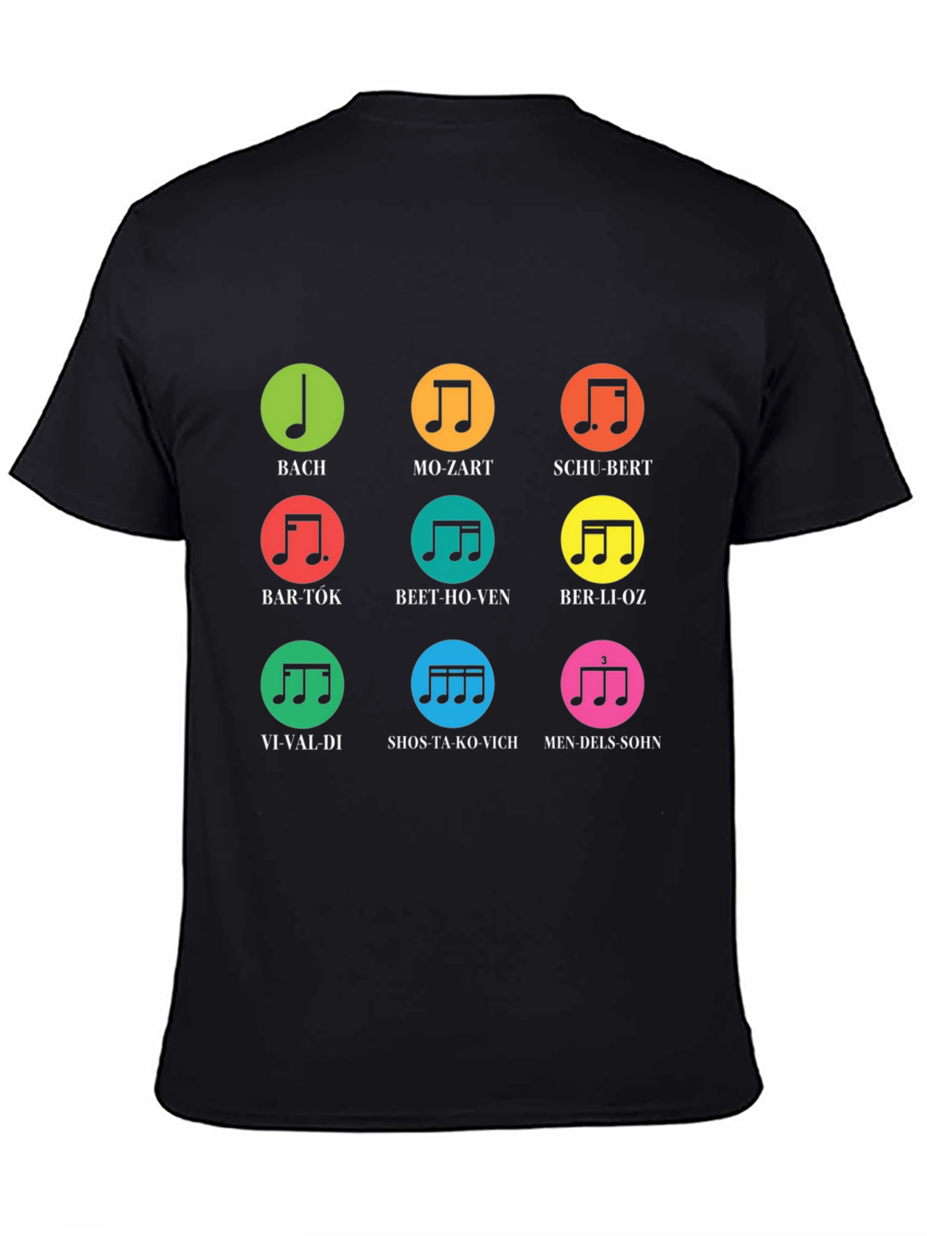 Black Musical Composer T-Shirt | Bach, Mozart, Beethoven & More view 4