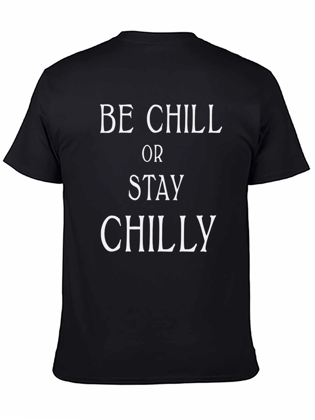 Black Be Chill or Stay Chilly T-Shirt view 4