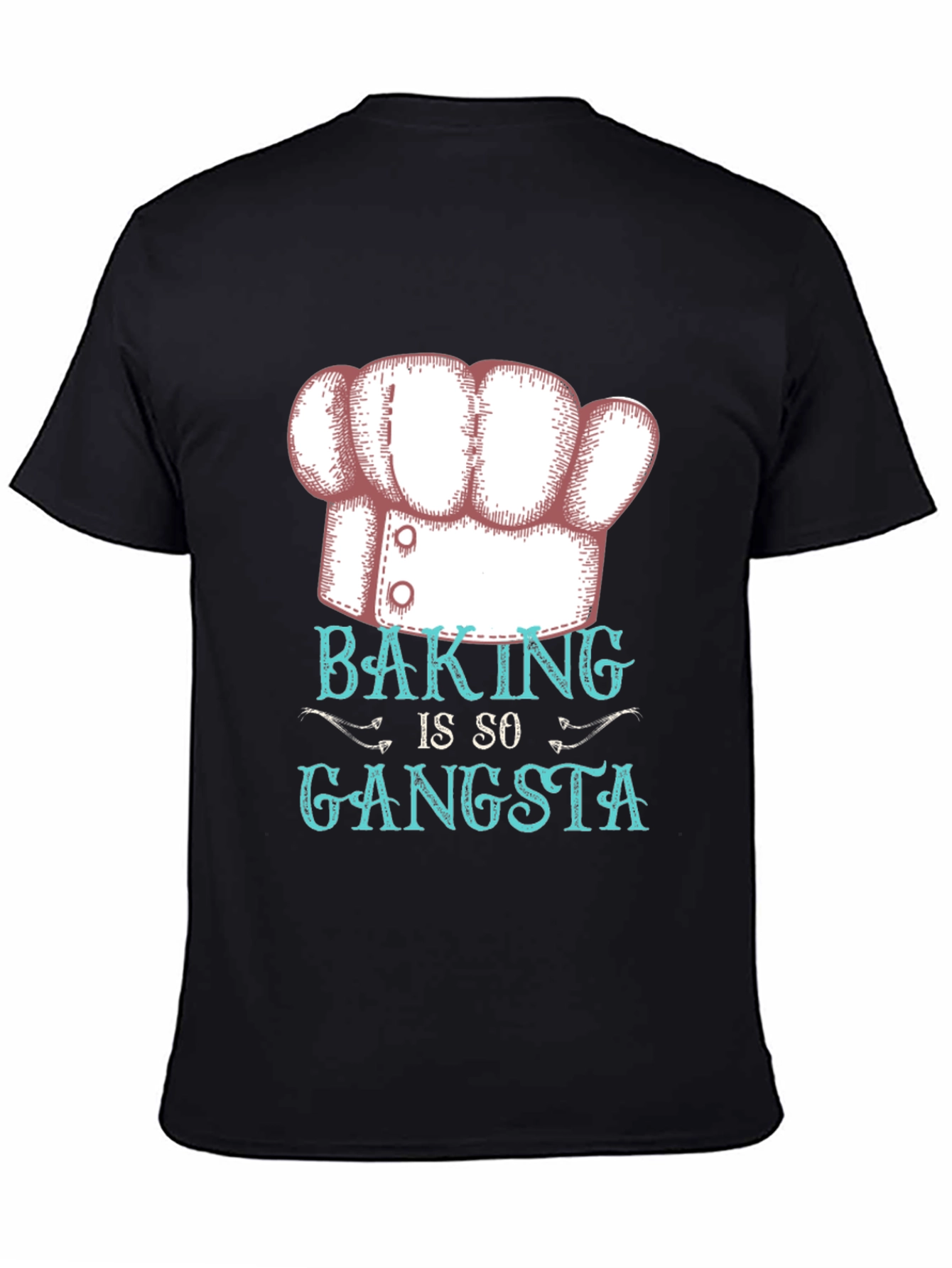 Black Baking Is So Gangsta Graphic T-Shirt view 4