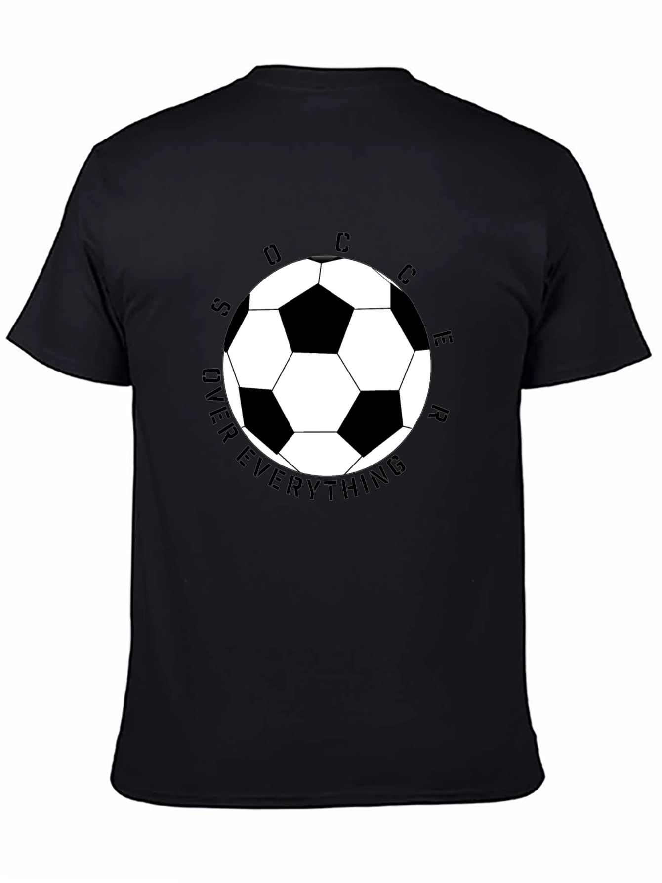 Black Soccer Over Everything Graphic Tee view 4