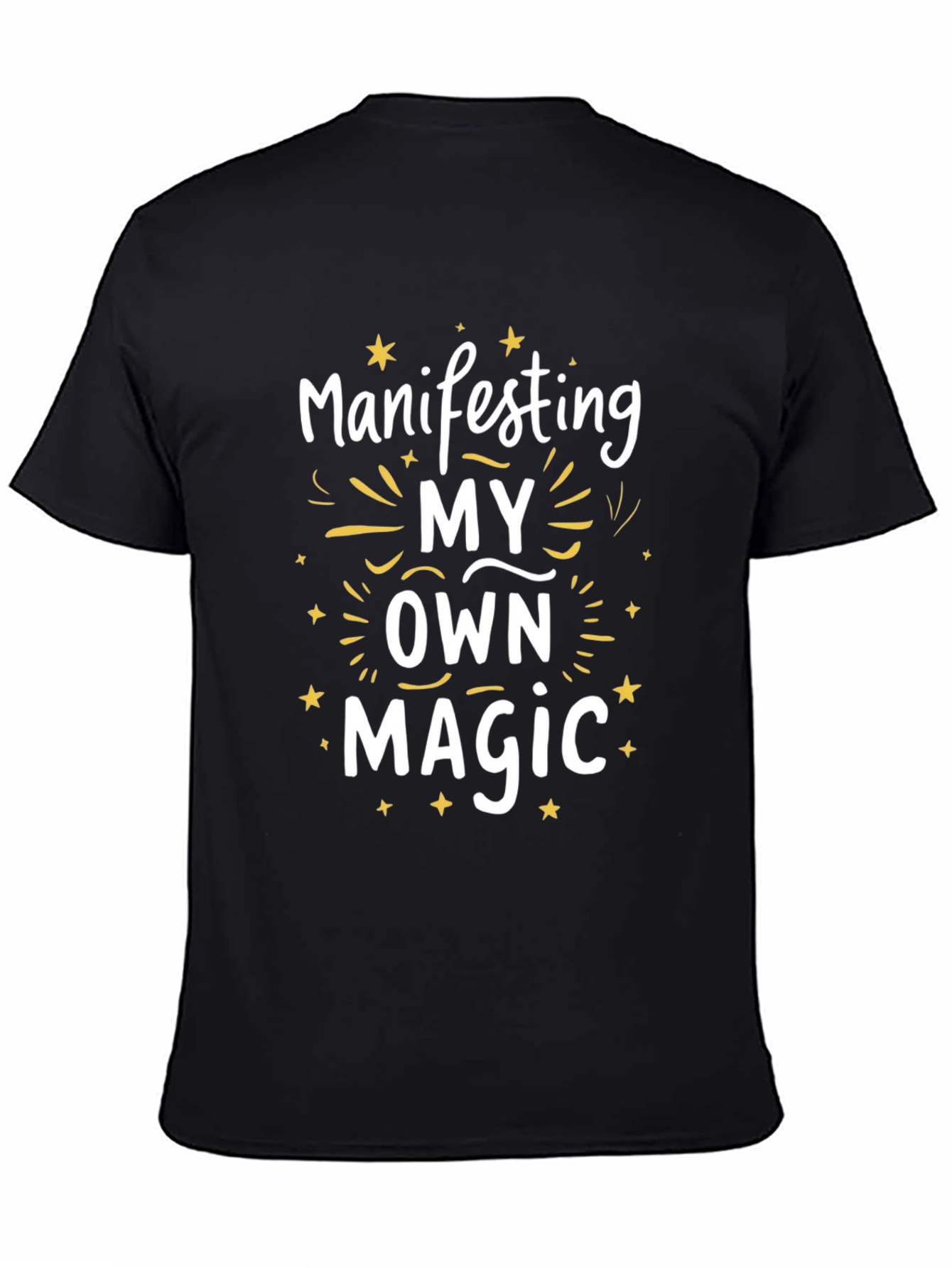 Black Manifesting My Own Magic Black Graphic Tee view 4